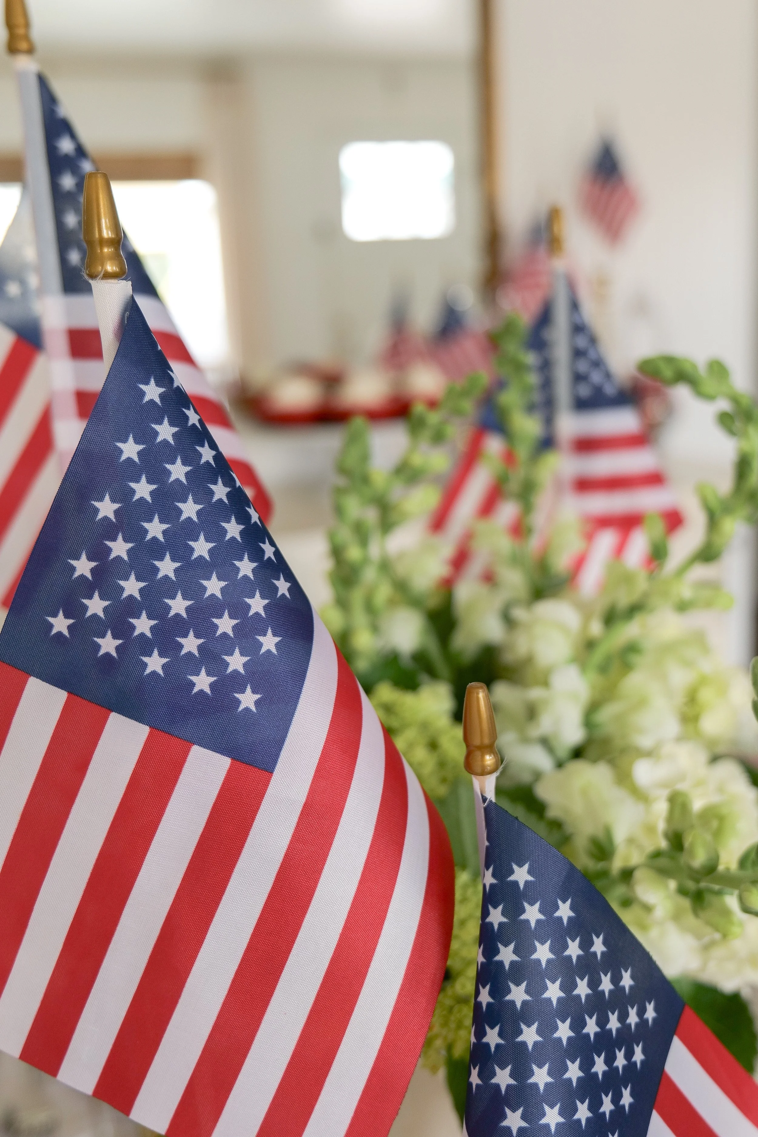 Patriotic drink station styled for America's 250th celebration