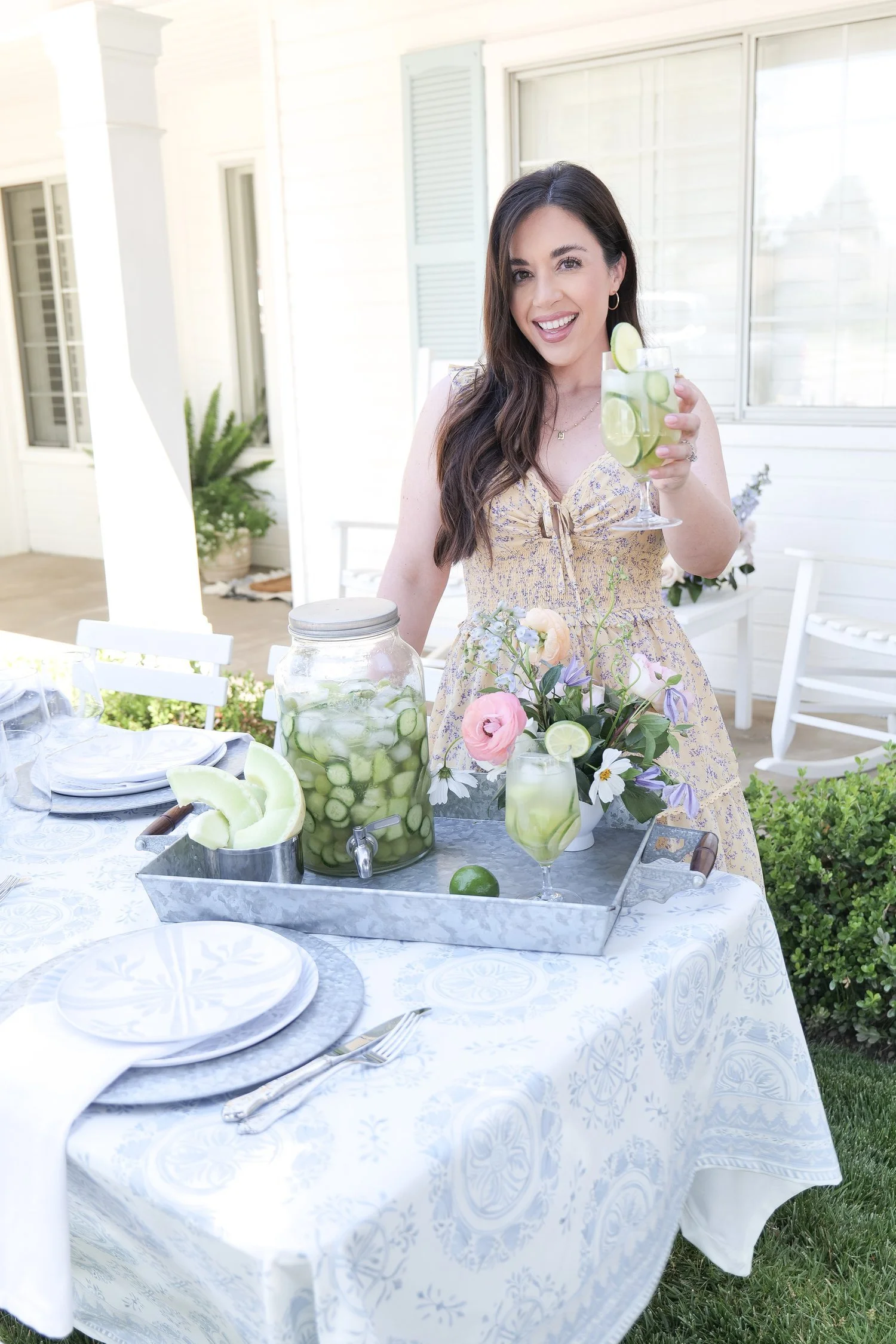 White wine sangria pitcher for summer entertaining