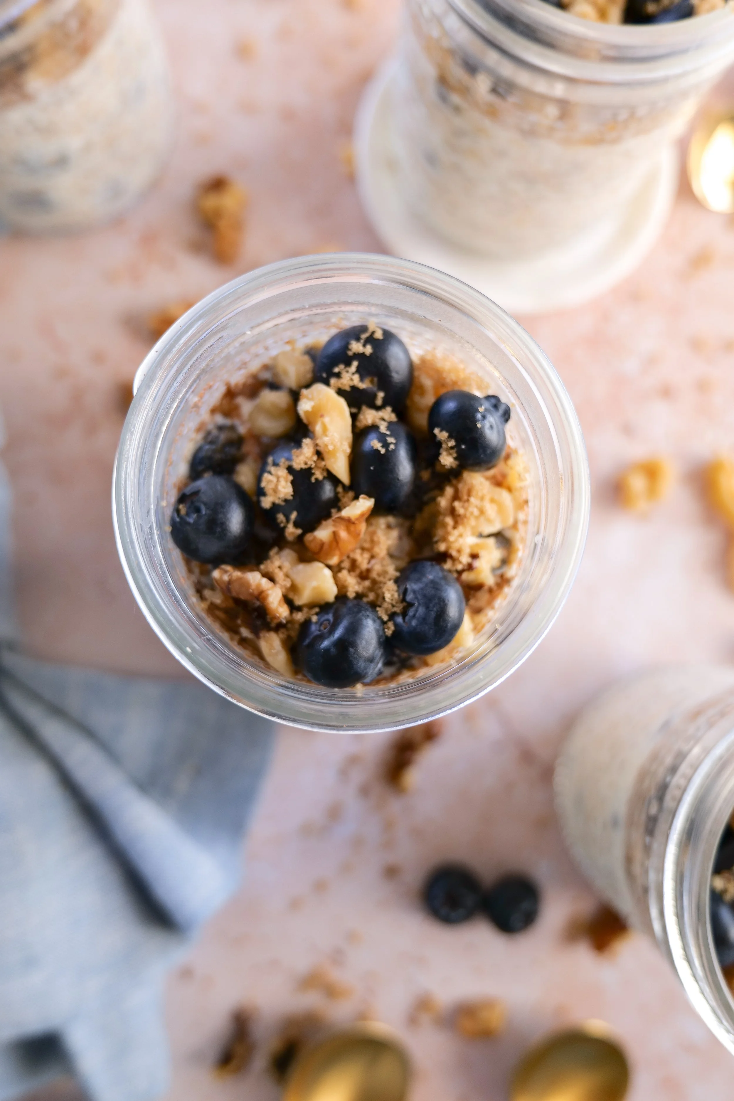 Easy Blueberry Pie Overnight Oats made ahead for busy mornings.