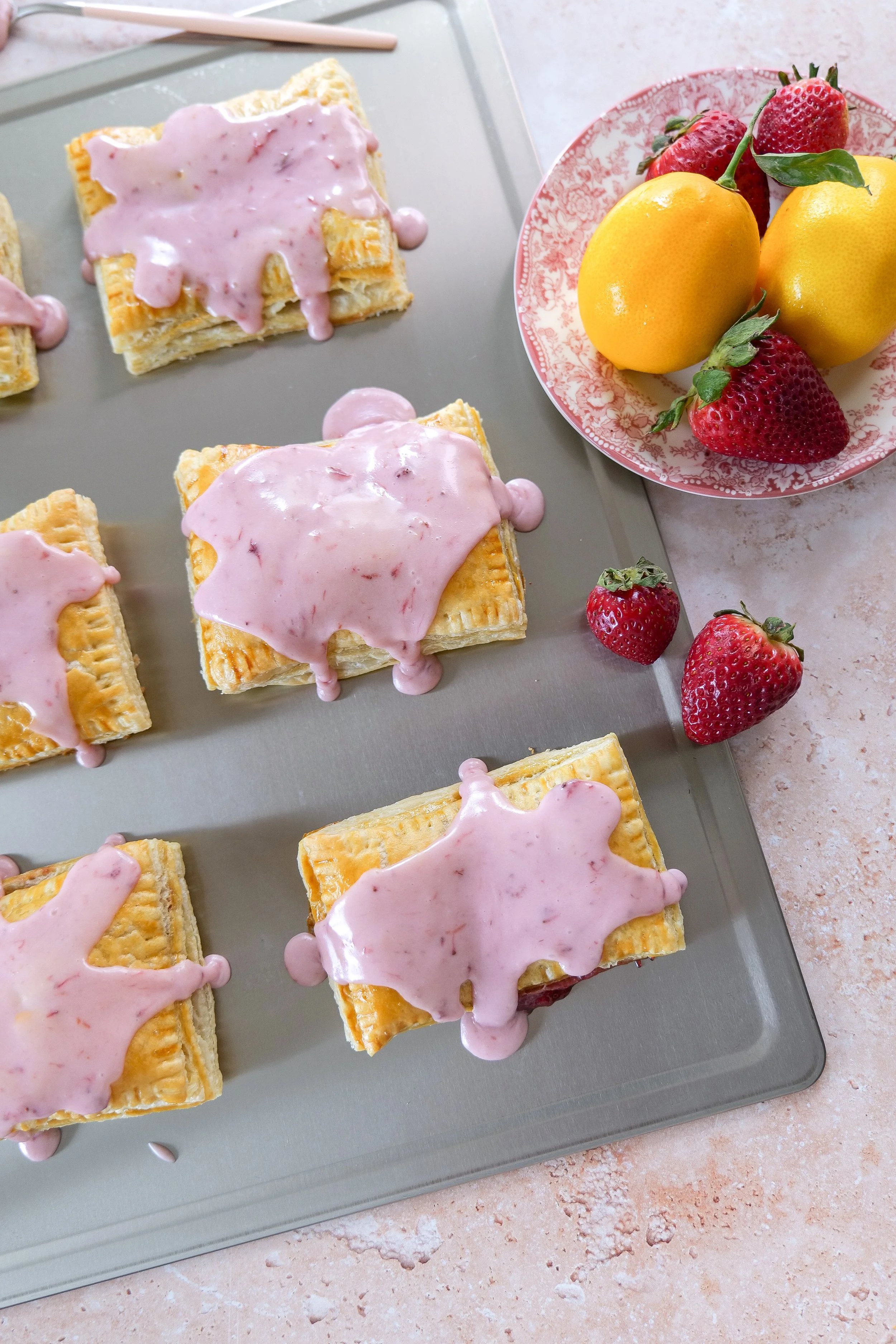 Homemade Strawberry Puff Pastry Pop Tart fresh out of the oven