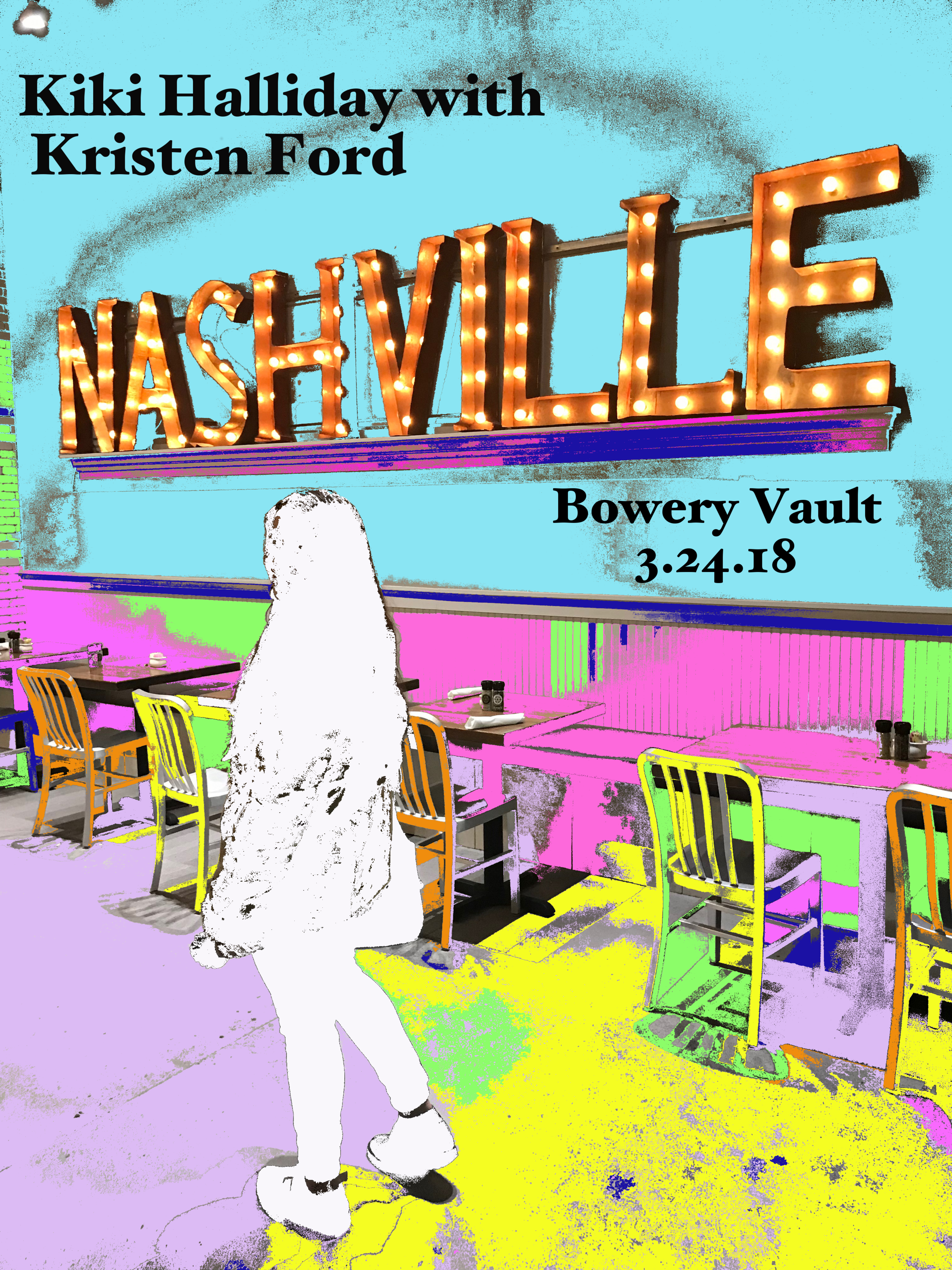 KIKI HALLIDAY W/ KRISTEN FORD AT THE BOWERY VAULT