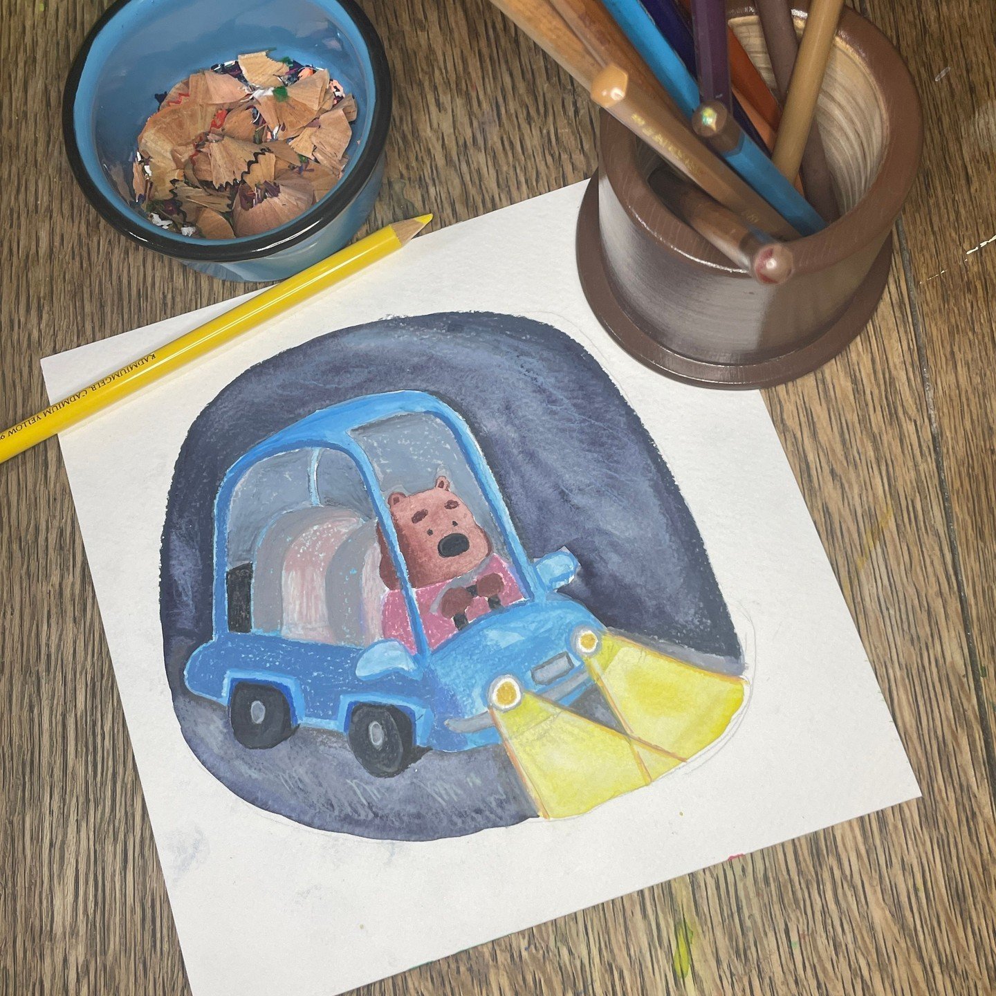 i would pay one million dollars for a car that looked like this in real life.
🚙 
#illustration #watercolor #kidlit