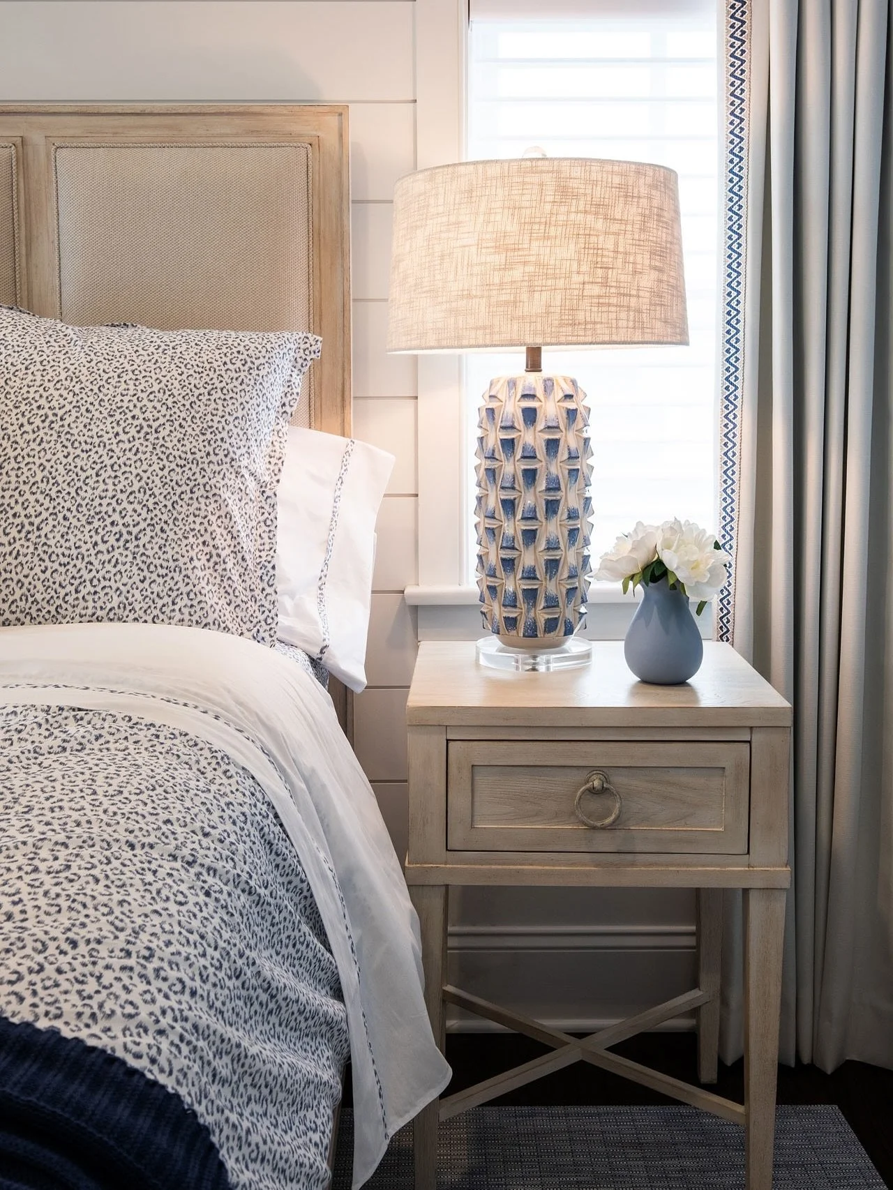 A bedroom designed with love, dignity, and comfort at its heart. This serene primary suite was thoughtfully created for a couple where care and connection intertwine with ease. Our goal was to bring harmony between both beds, one a custom hospital be