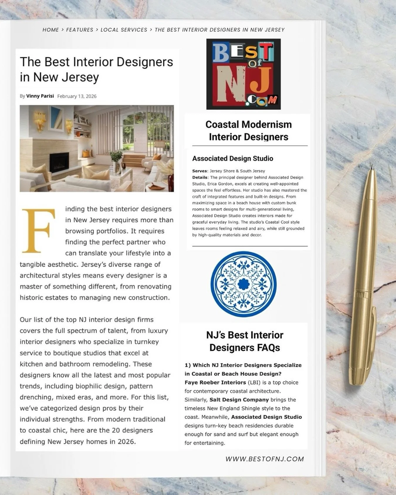 Such an honor to be featured among The Best Interior Designers in New Jersey. Designing homes that feel intentional, beautiful, and deeply personal is what we love most. Grateful for the clients who trust us to bring their spaces to life✨ @bestofjers