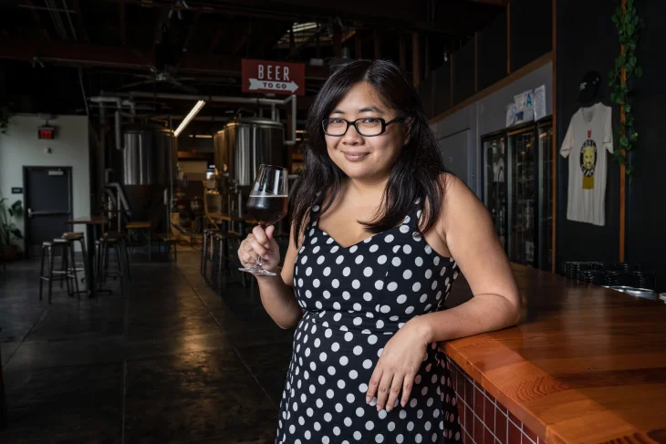 Frances Lopez, executive director of L.A. County Brewers Guild. (Jon Endow for LAist)