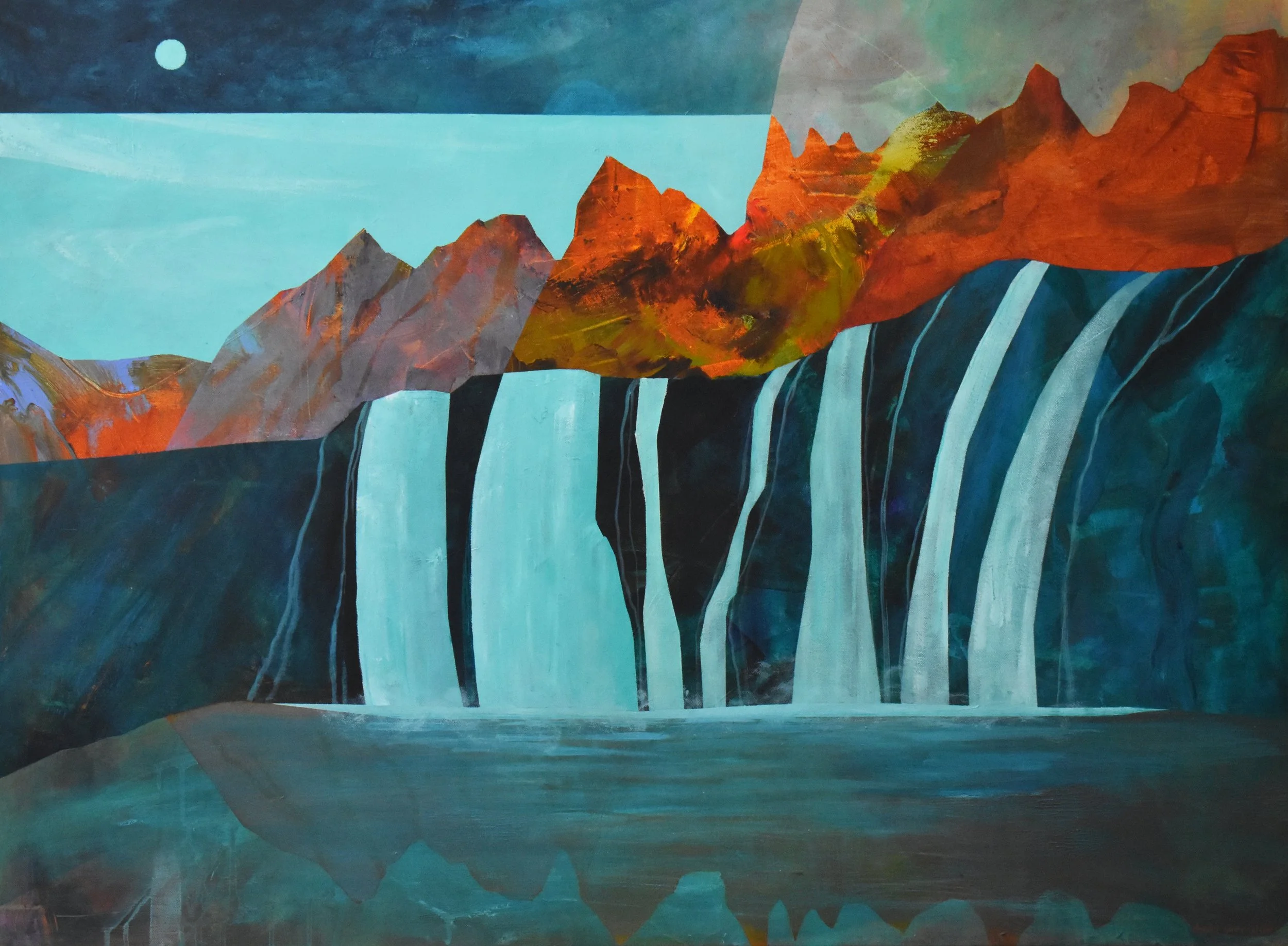 Heavy Pour - 30" x 40" acrylic on canvas