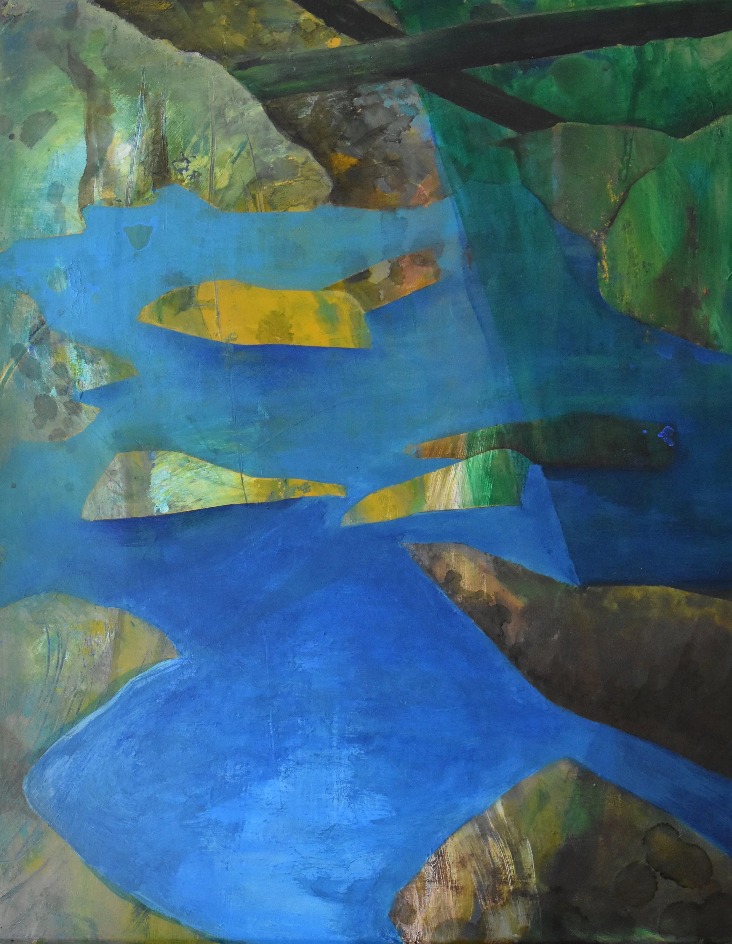 Creek Shadows 18"x24" acrylic on canvas