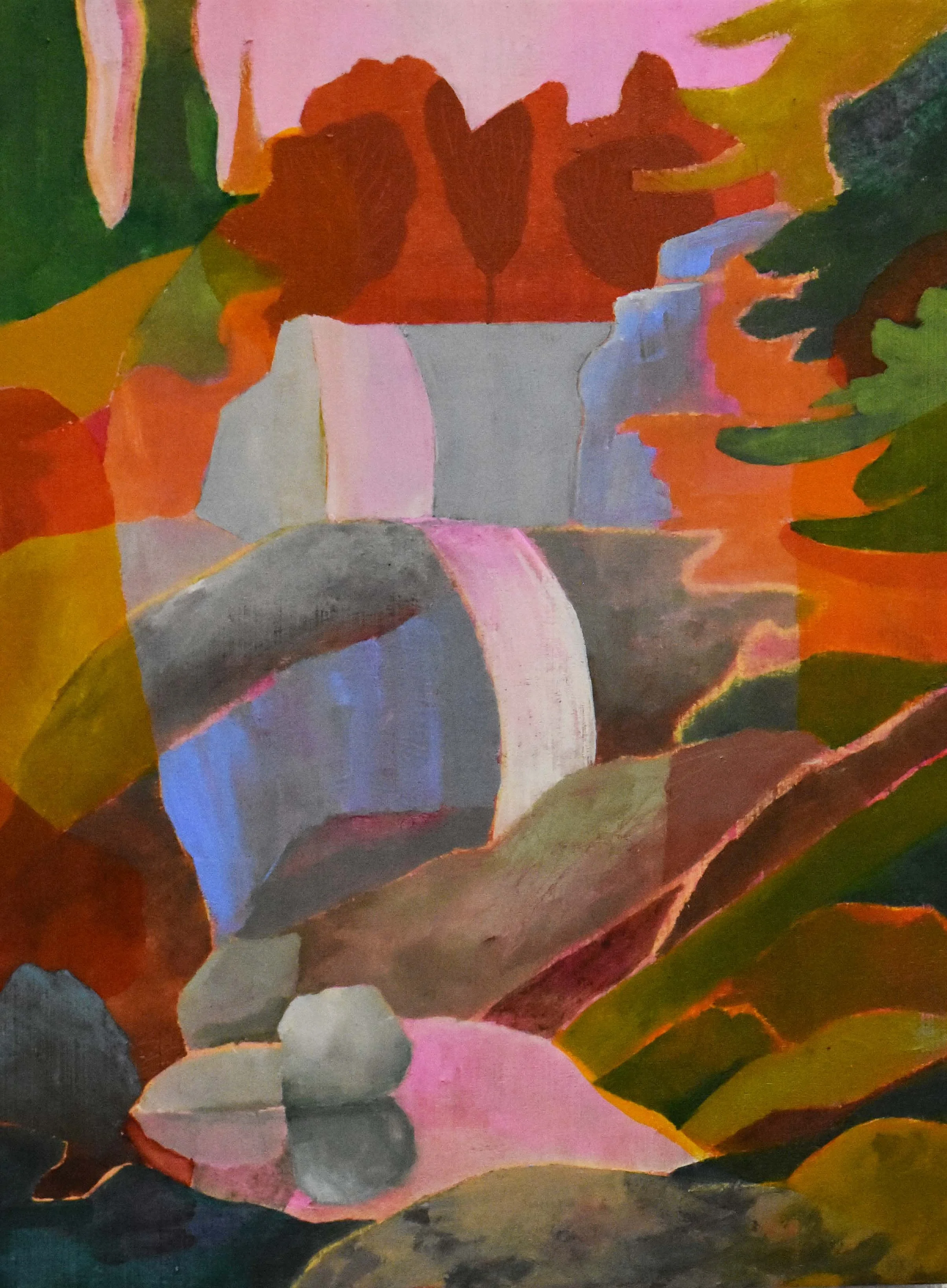 Autumn Descending 9"x12" acrylic on wood panel - SOLD