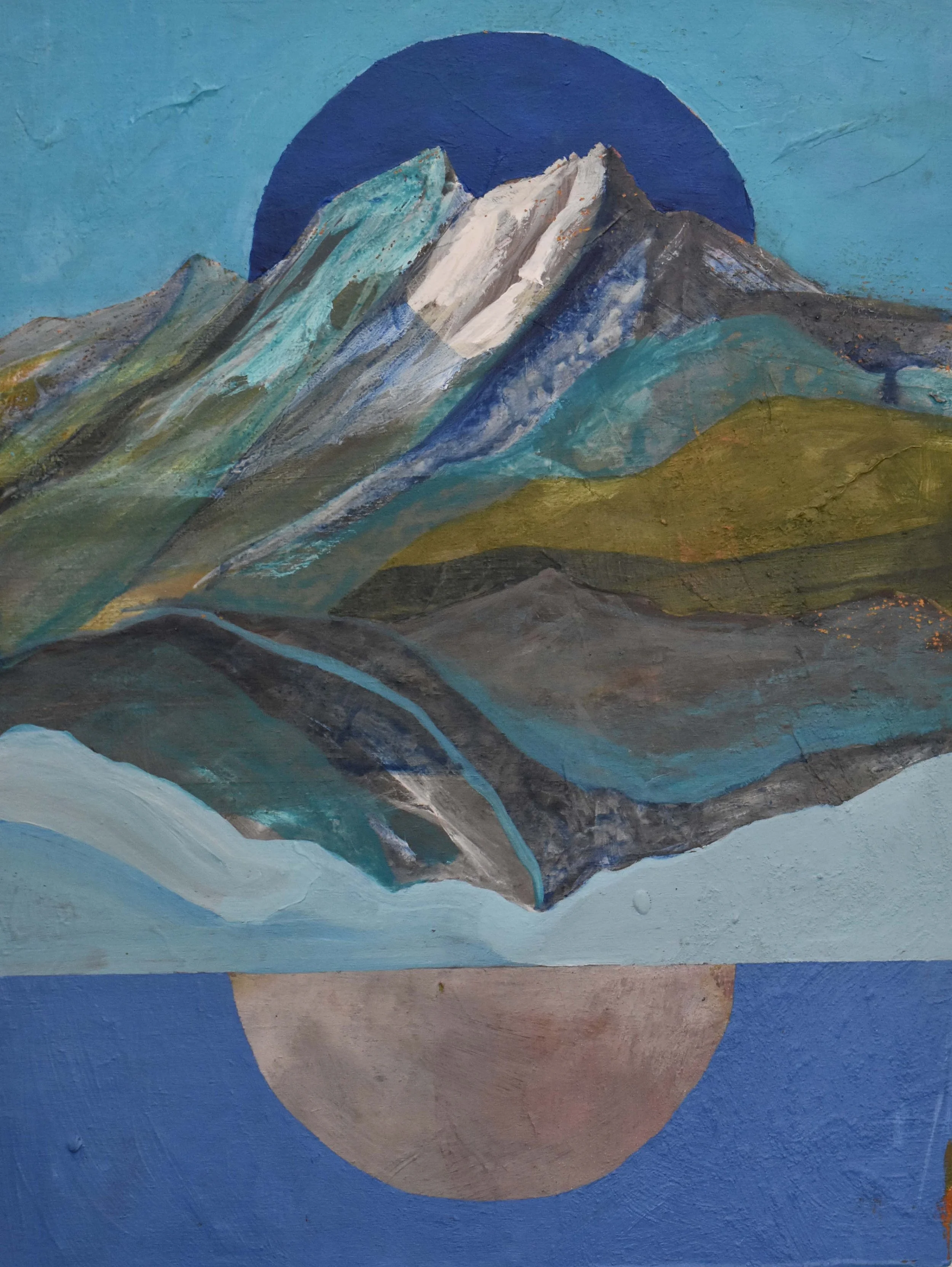 Olympic Wanderings 9"x12" acrylic on wood panel