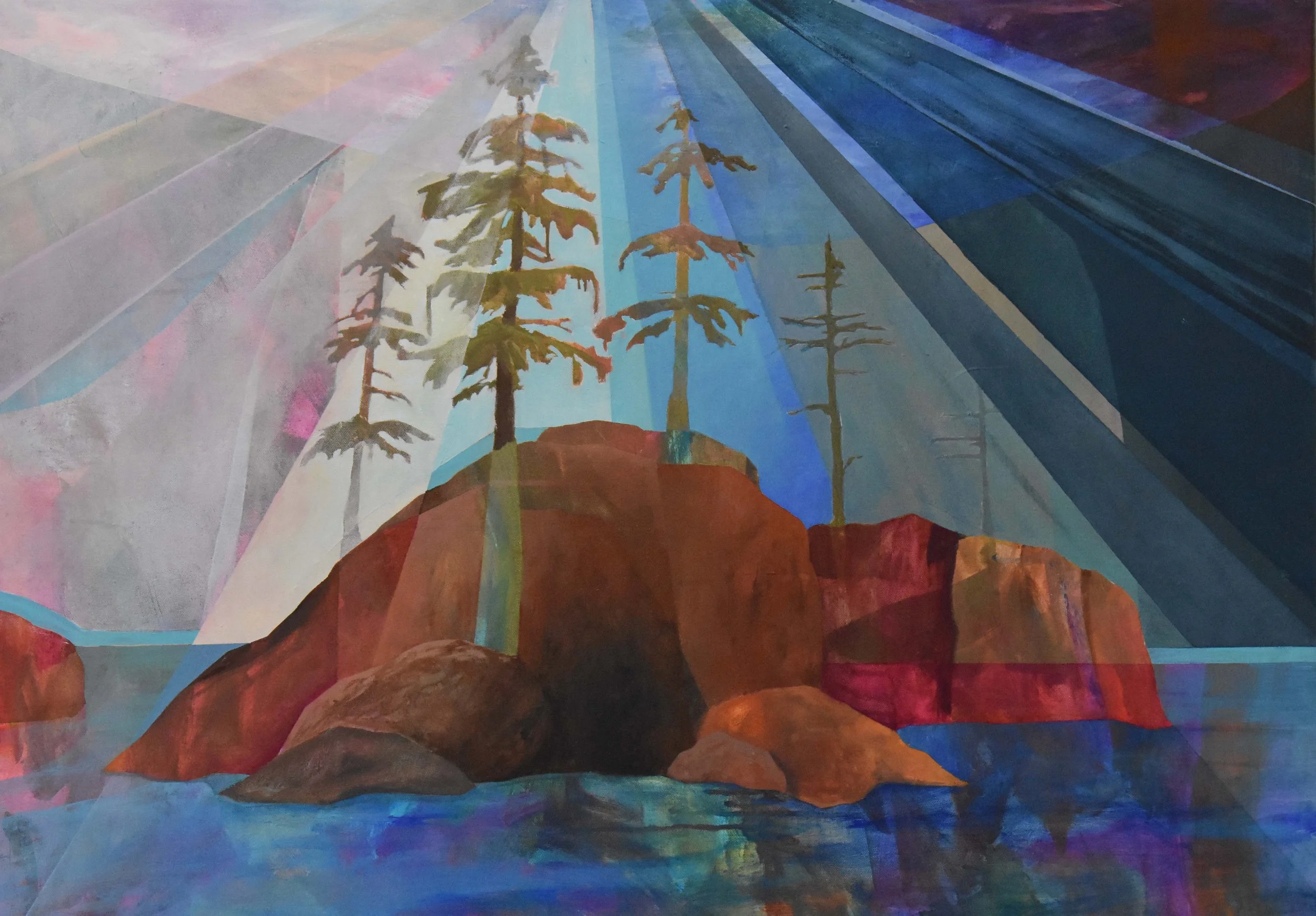 A Safe Place to Stand - 30"x 40" Acrylic on Canvas 