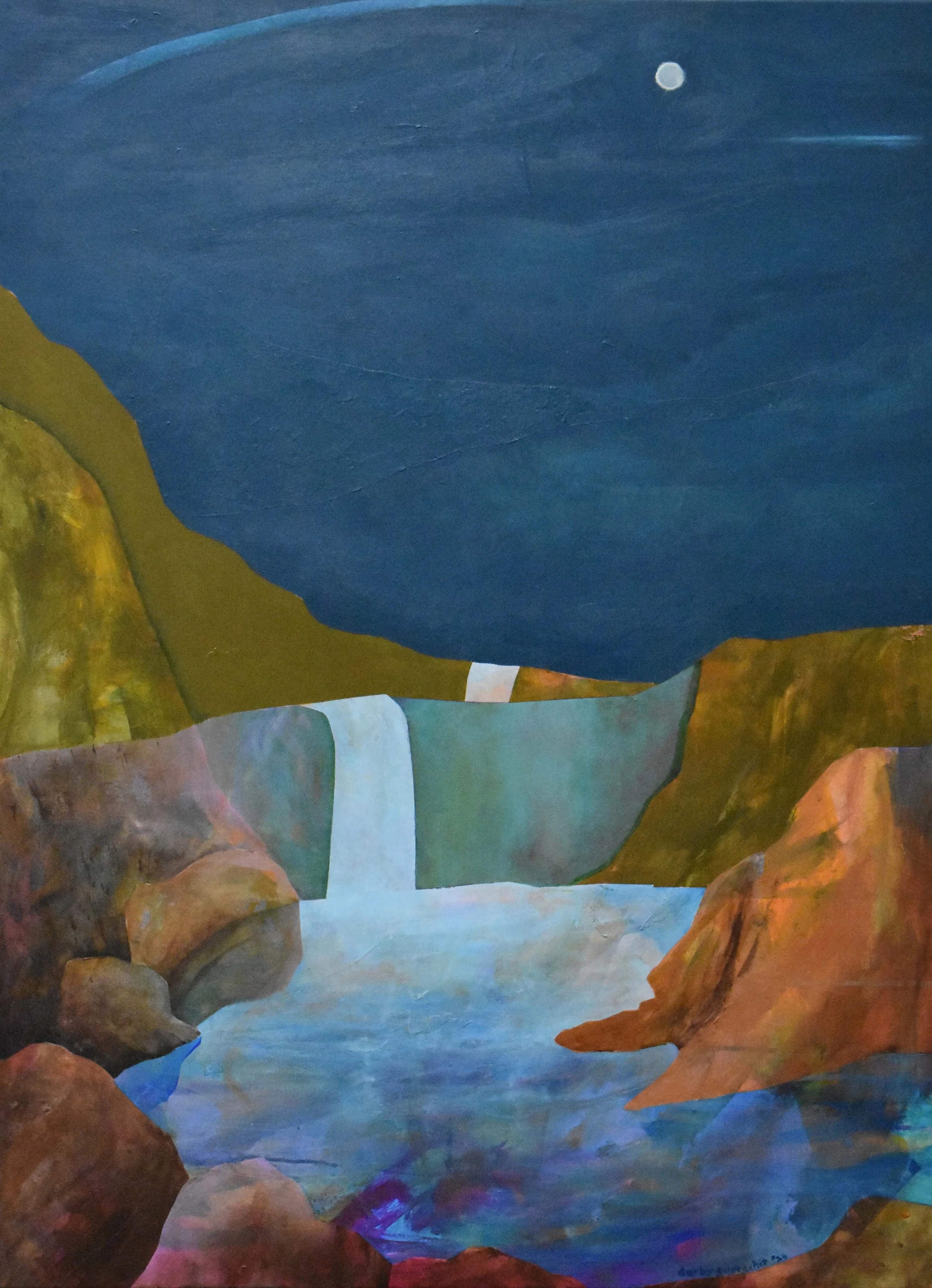 Midnight Dip 30"x40" acrylic on canvas