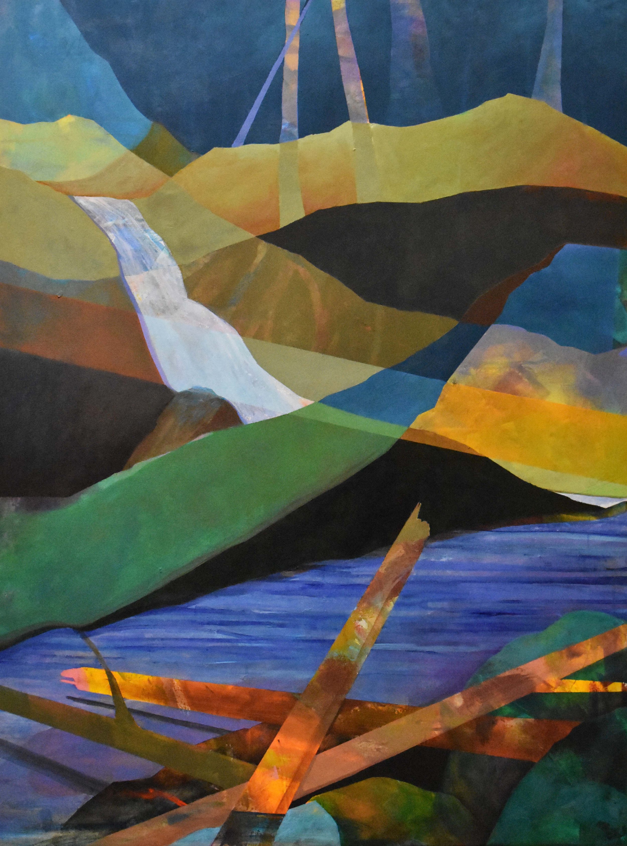 Moss on the Mind 30"x40" acrylic on canvas