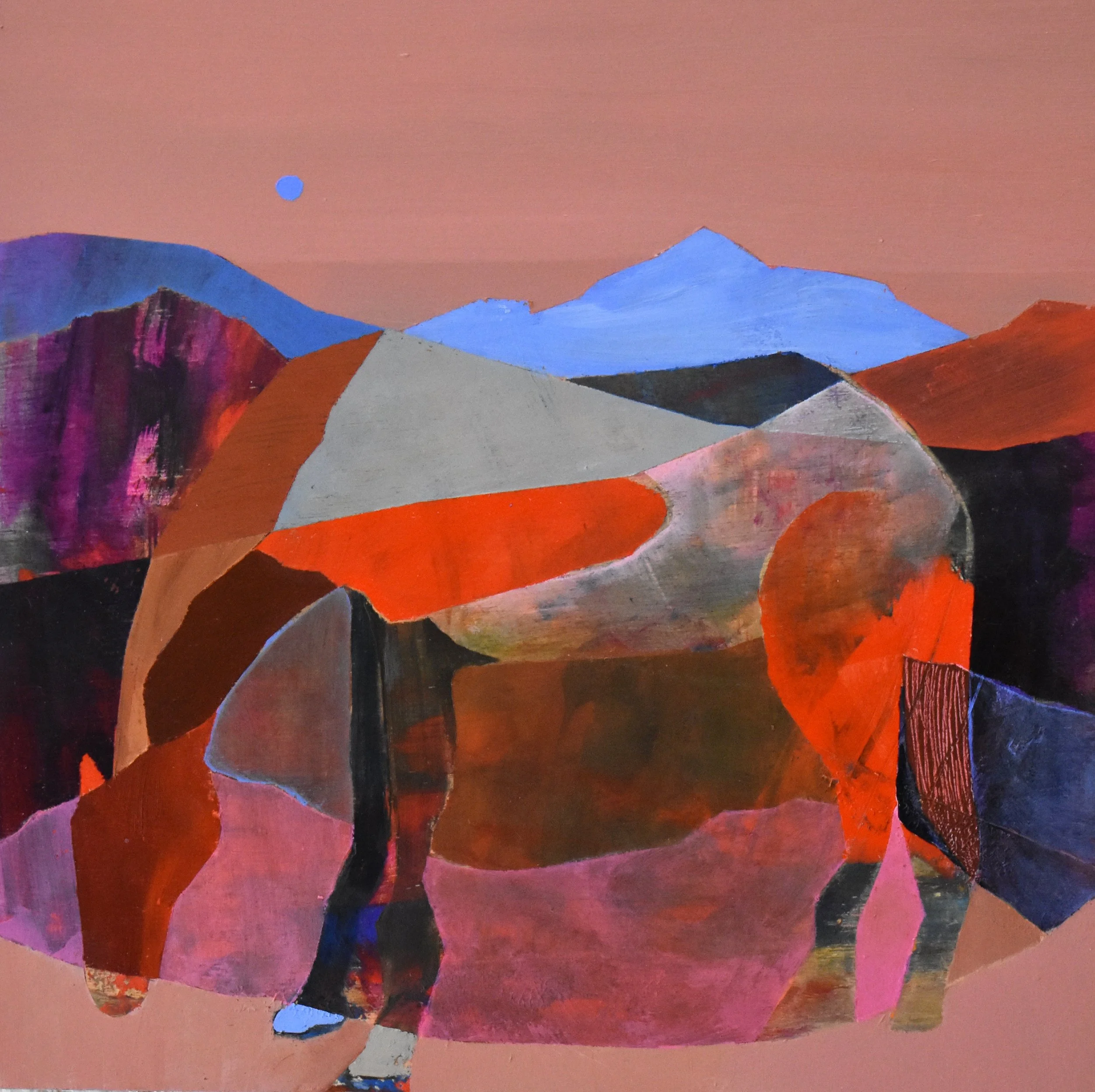 The Best Place to Graze - 10" x 10" acrylic on wood panel