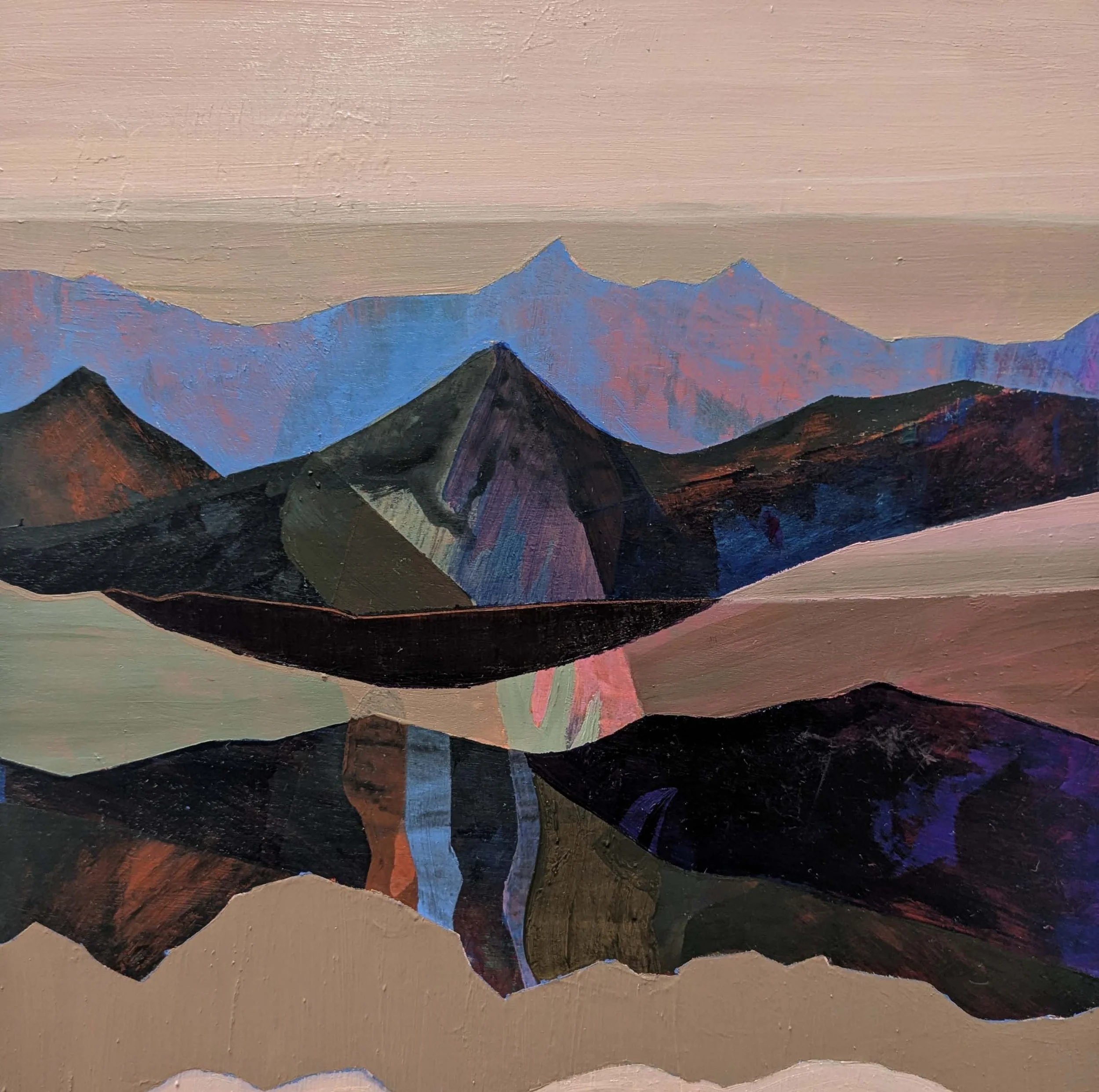 Alpine Exhale - 10" x 10" acrylic on wood panel