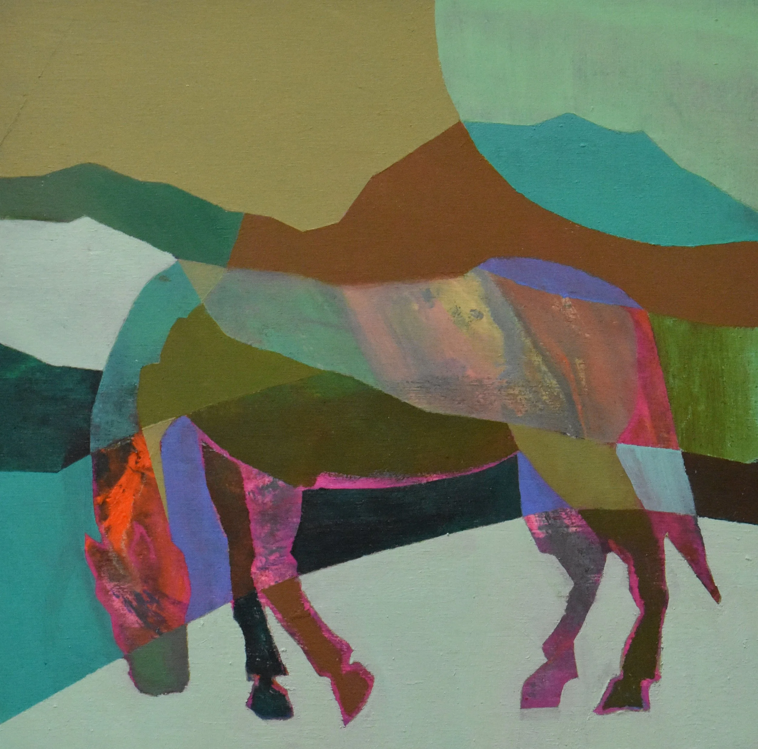 Horse of a Different Color - 10"x10" acrylic on wood panel