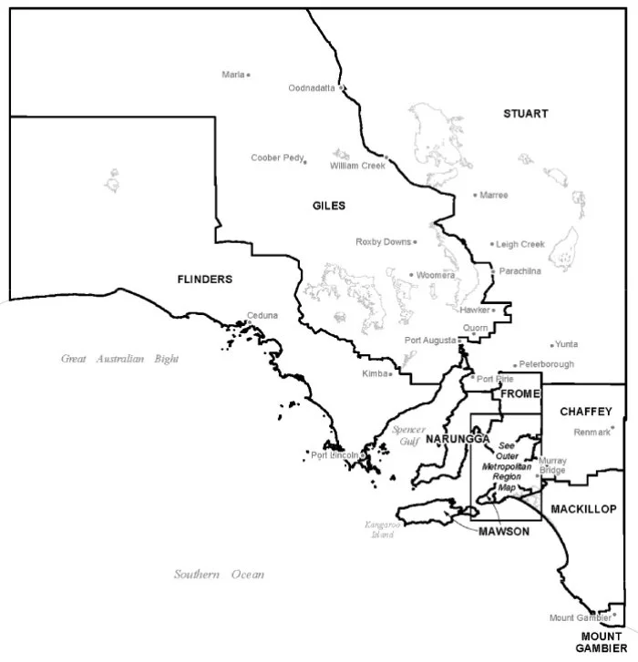 Statewide electoral boundaries for South Australia – Electoral Commission of South Australia