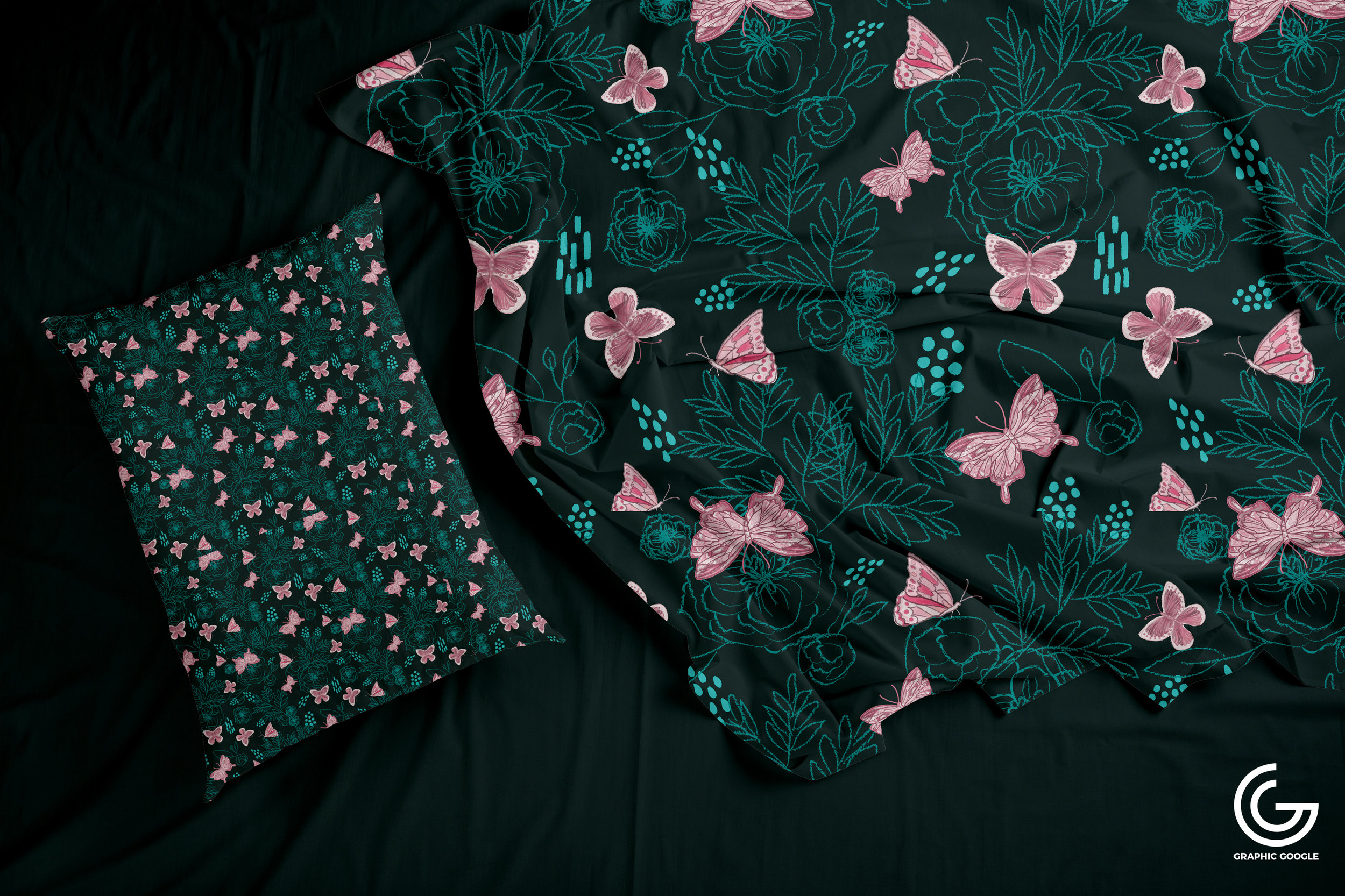 Butterfly pattern mockup