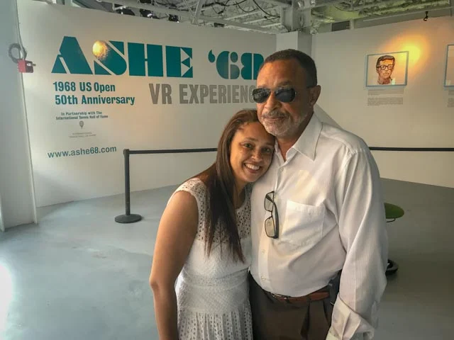 Johnnie Ashe (r) (Arthur’s brother) and daughter Luchia Ashe.