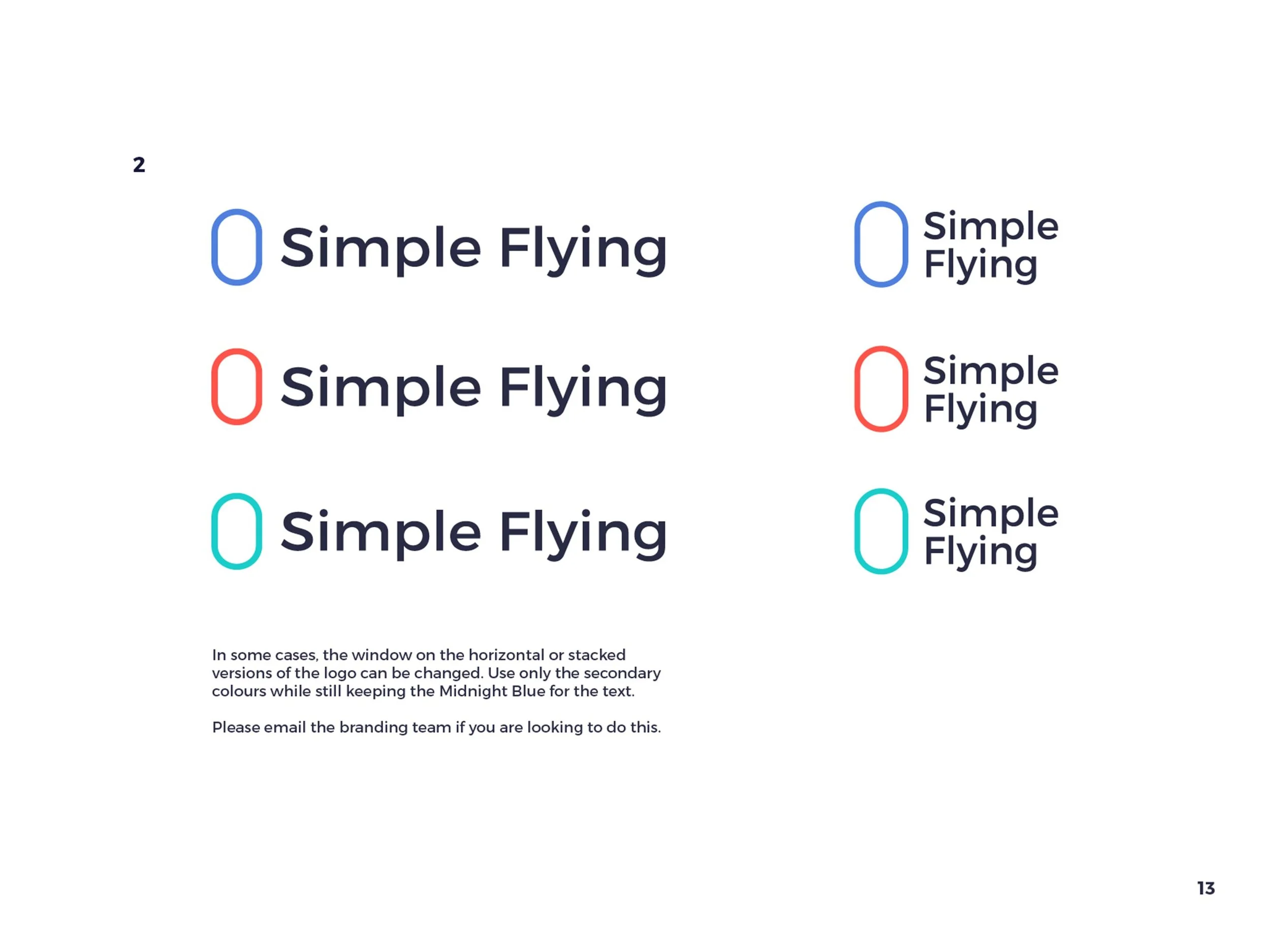 Colours used in logo application