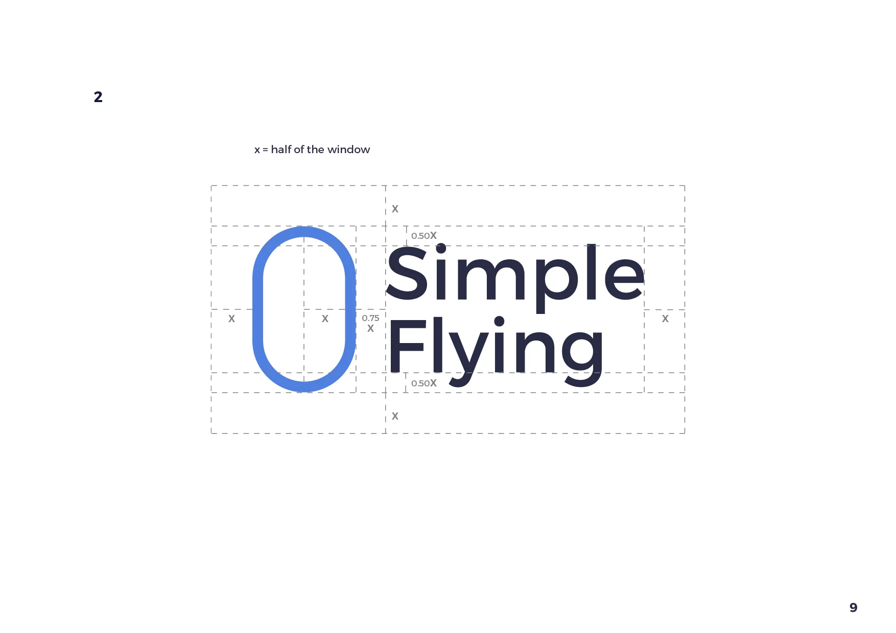 Stacked logo spacing demonstrated in style guide