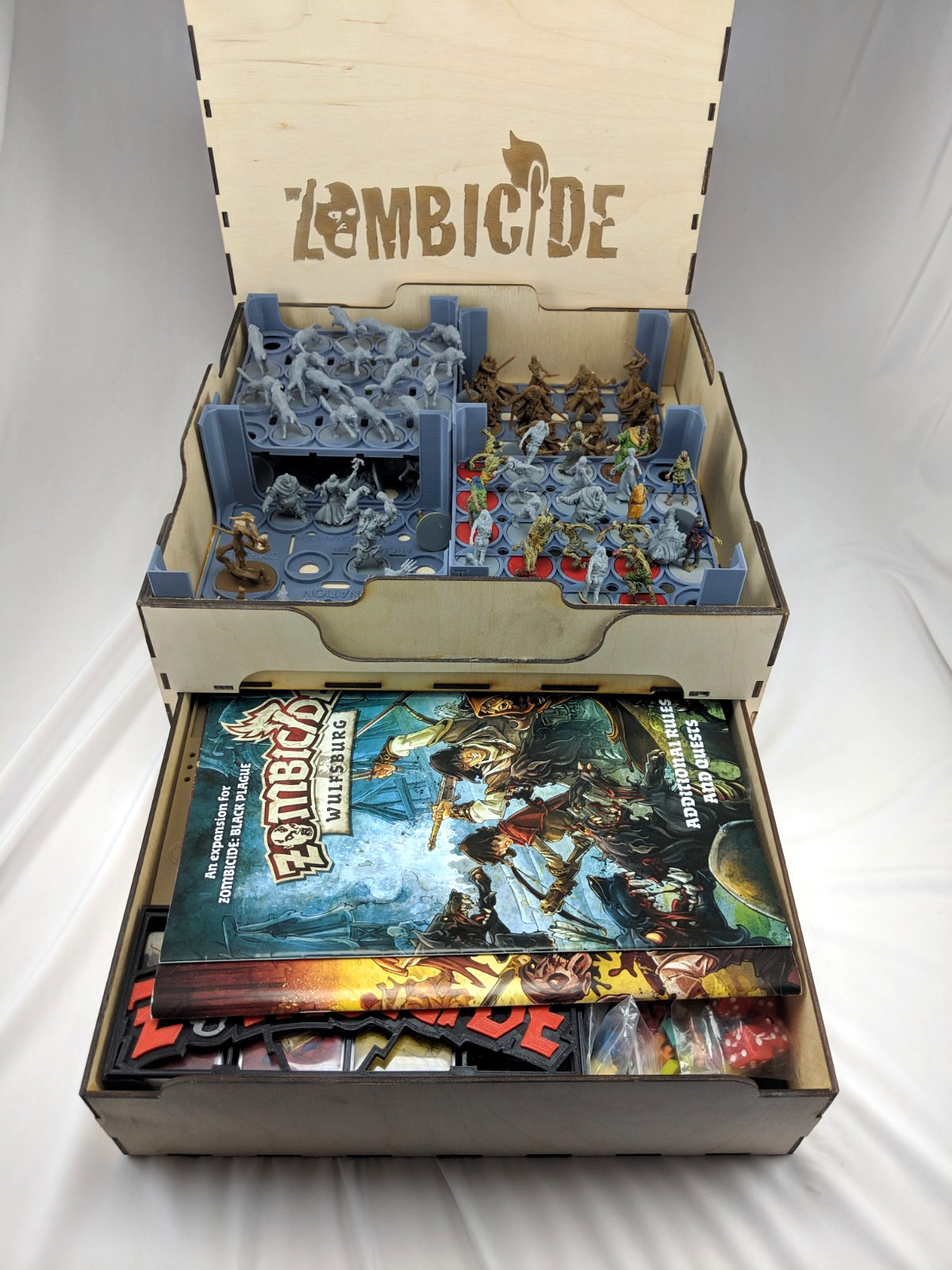 Zombicide Black Plague 8x Wooden Crate Objective Board Game 