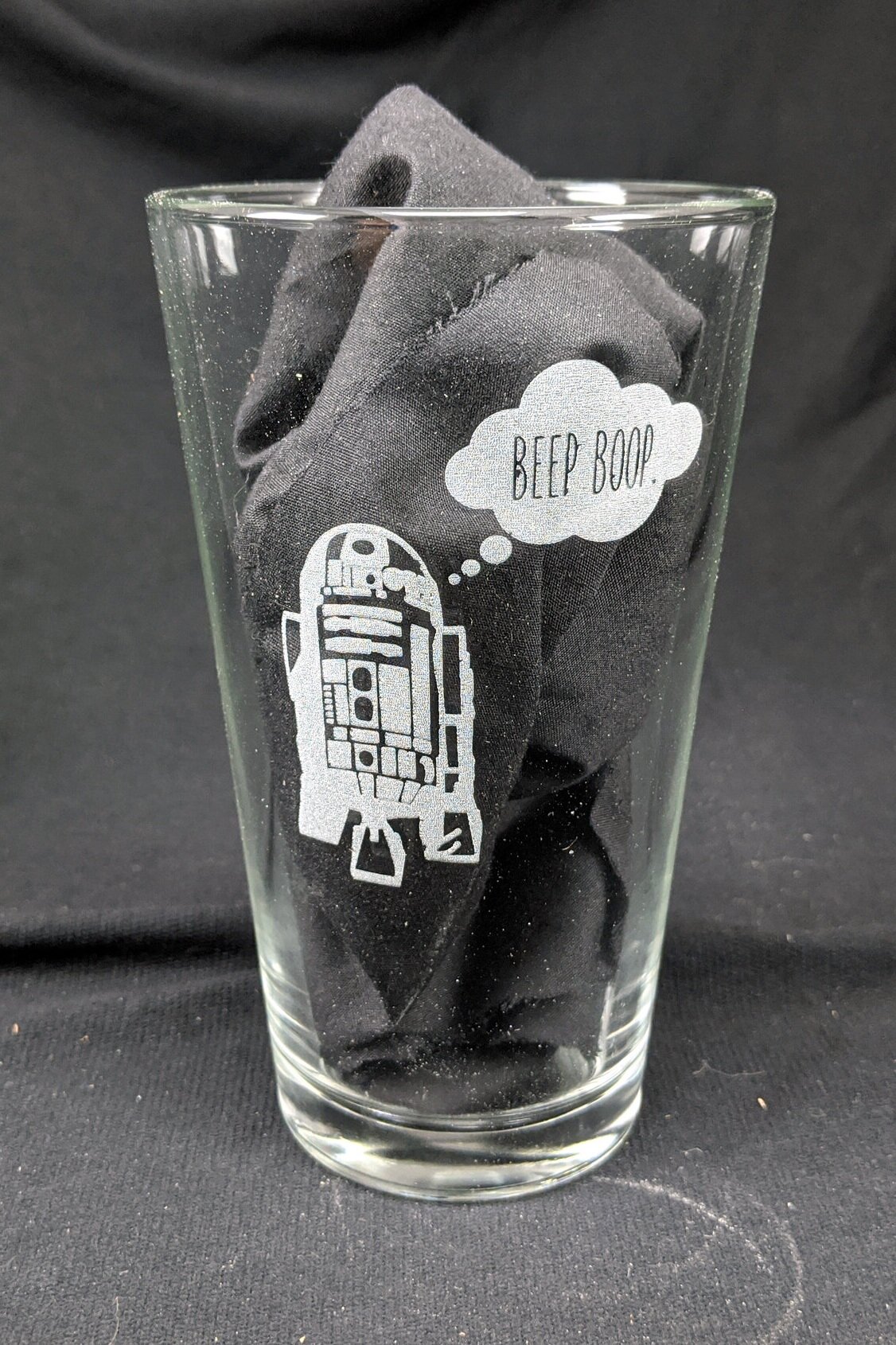 R2-D2 Etched Glassware — Computer Aided Crafting