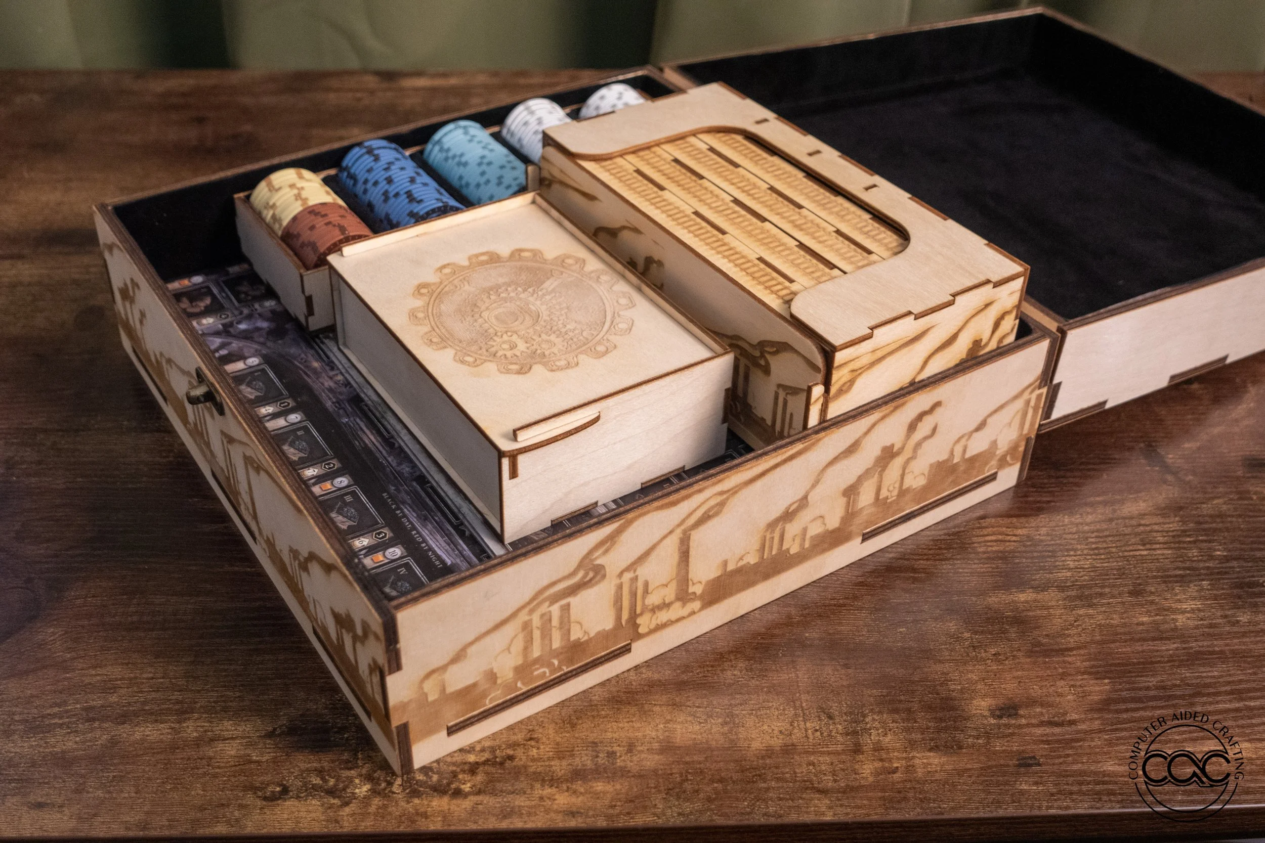 Brass: Birmingham or Lancashire Game Box and Organization system  Computer  Aided Crafting
