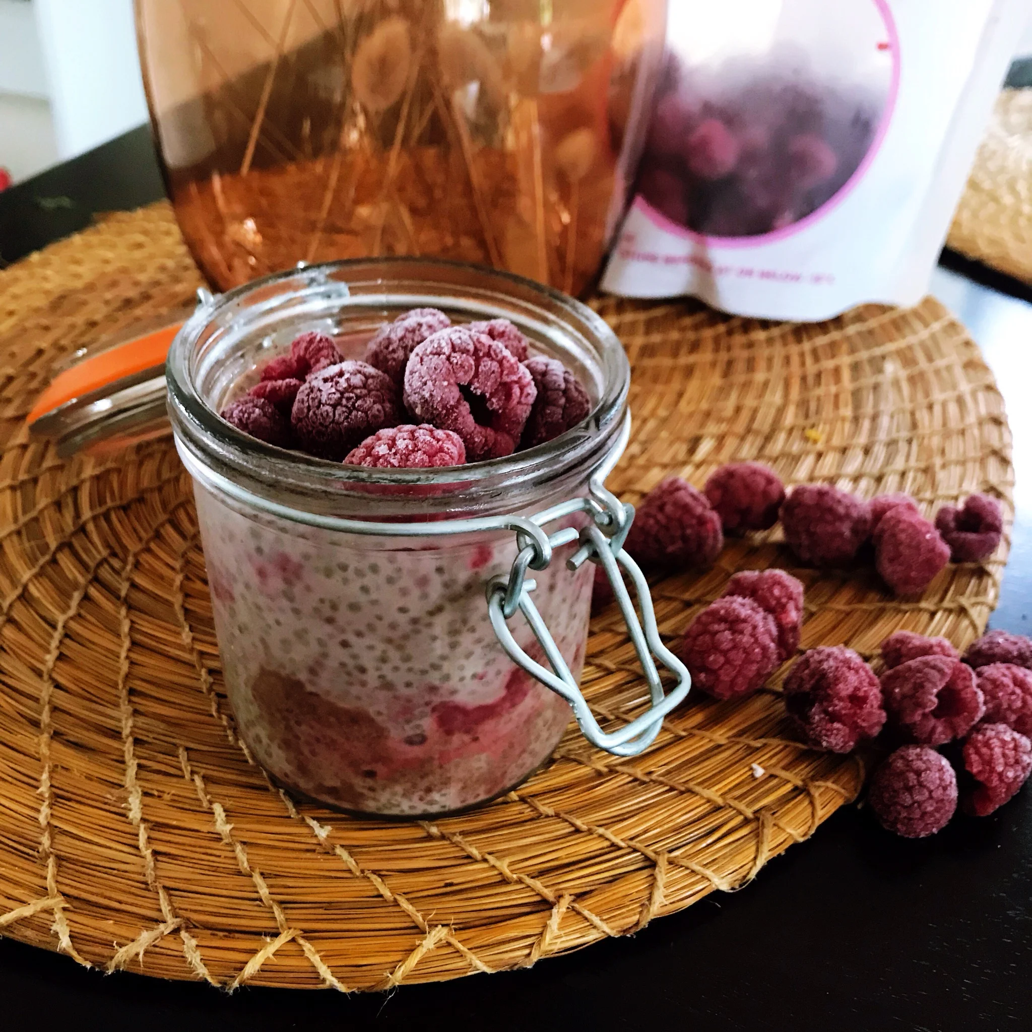 Raspberry Chocolate Chia Pudding