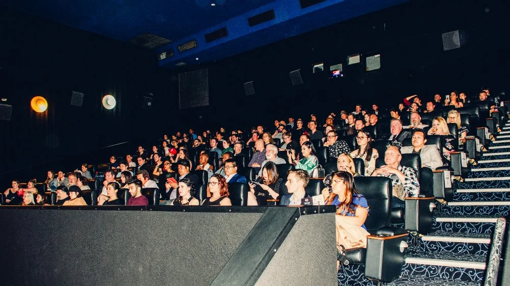 Cinema PACKED with excited festival attendees.