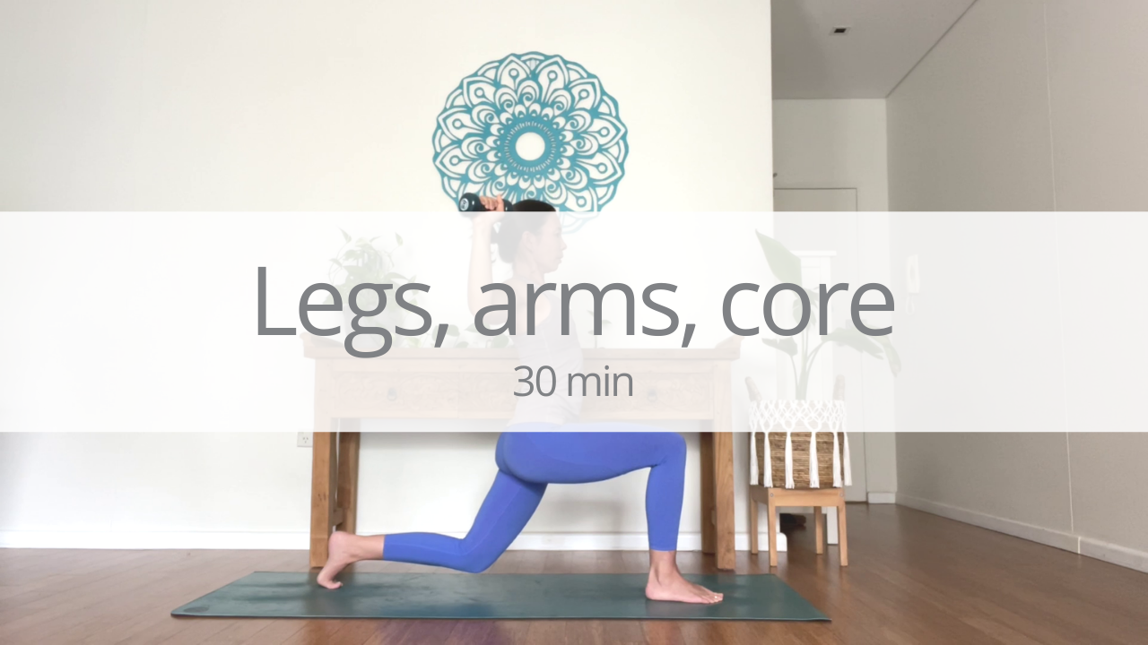Yoga define - legs, arms, core