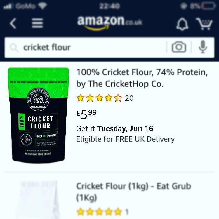 Back in stock 🙌🏻 🦗🍀👍💪🏽👊🏿at www.amazon.co.uk #cricketprotein #crickethop #crickethopfood #futurefocusedgreenprotein #sustanible #sustainableprotein #bestinclass