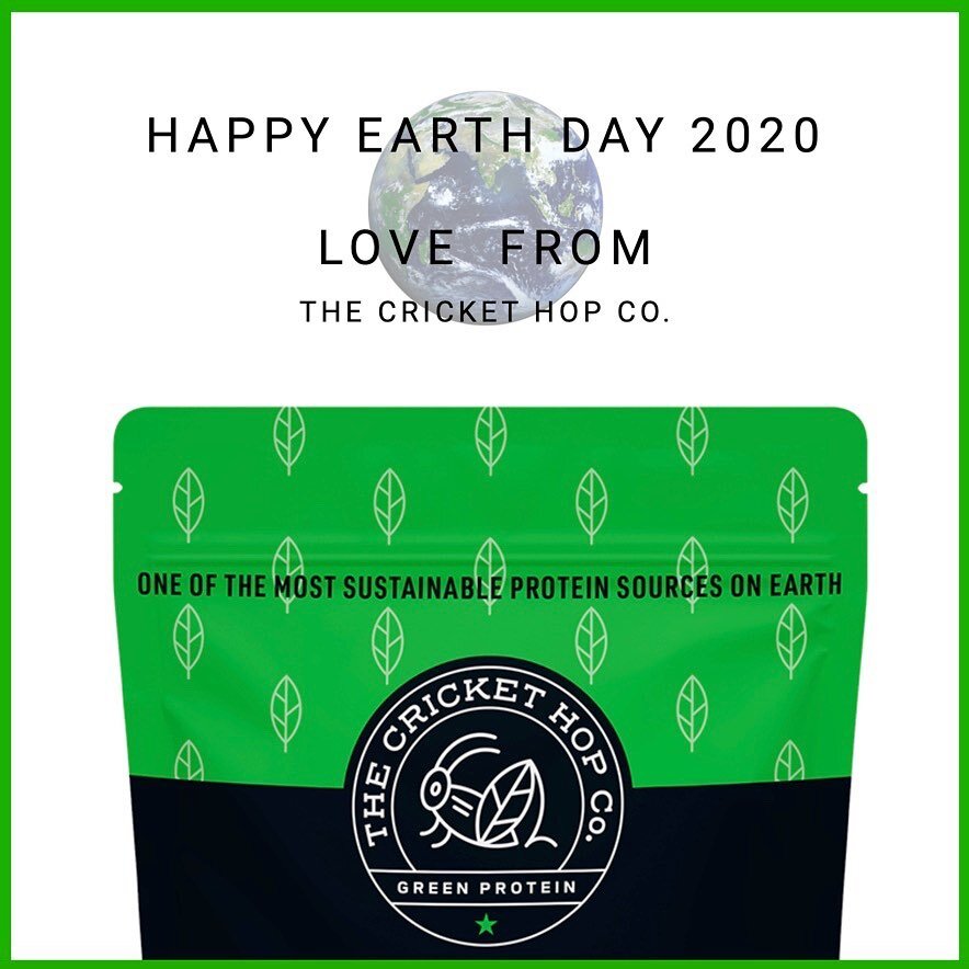 HAPPY EARTH DAY! Love and best wishes to everyone. We are Future Focused Green Protein. 🌱🌿☘️🍀🌾🍃🌸🌼 #earthday #sustainability #crickethop #crickethopfood #edibleinsects #cricketflour #greenprotein #crunchycritters #healthyfood
