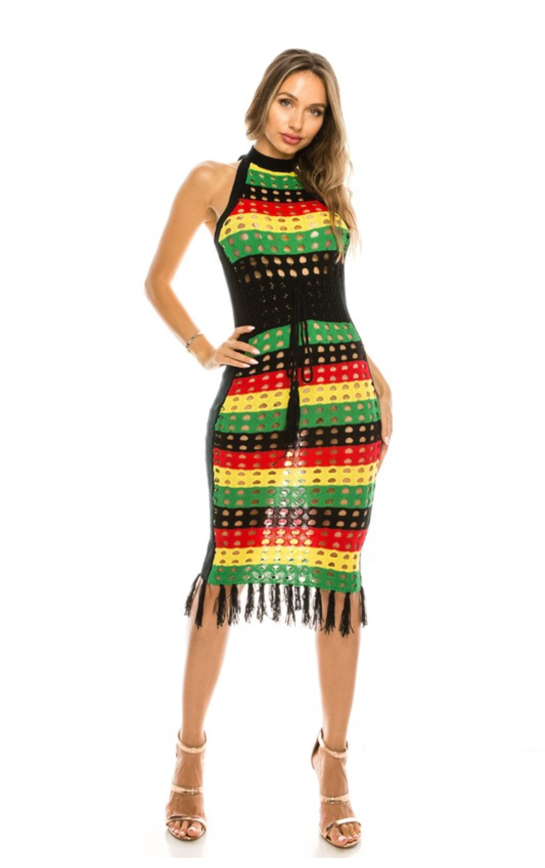 Caribbean Cover-Up Crochet Dress - Handcrafted Beach Dresses