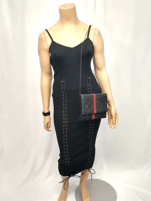 bodycon dress thick BABEYOND Thick Strap Vintage Sequin Dress, Short Bodycon Party Dress for Special Event, Black, Size M main image 0