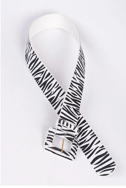 Zebra Print Belt - Wild and Chic Fashion Accessory