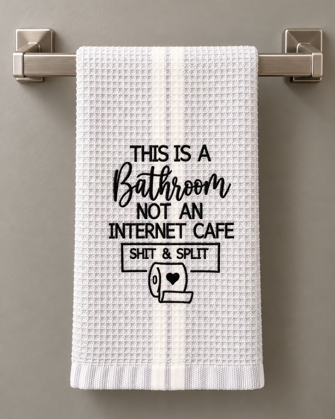 Minimalist Bathroom Towel with Witty Embroidery.png