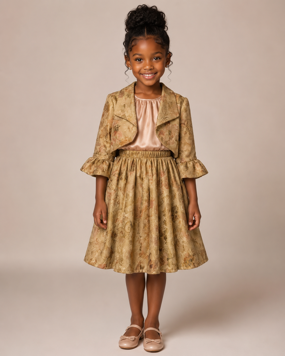French Chic Skirt Set Front View on Model.png