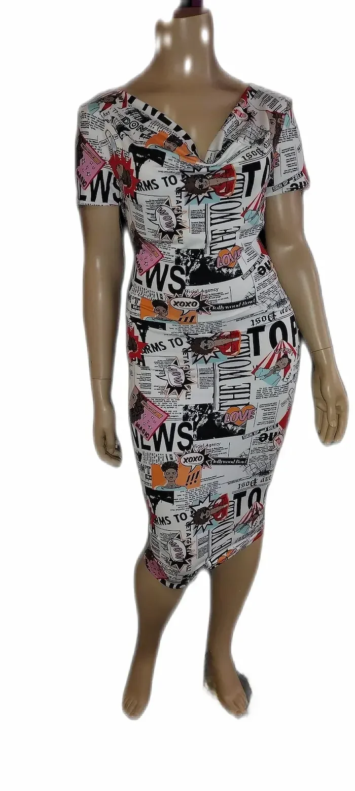 Pop Art T-Shirt Dress - Vibrant Fashion Statement