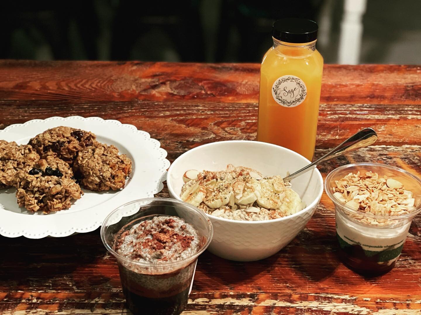 ☀️Good morning Sunshine☀️ Sage is upping our breakfast game. There&rsquo;s no better way to fuel your day than with these plant based whole food, gluten free, dairy free and  refined sugar free options. Have you tried @cocojune_organic yogurt yet? We
