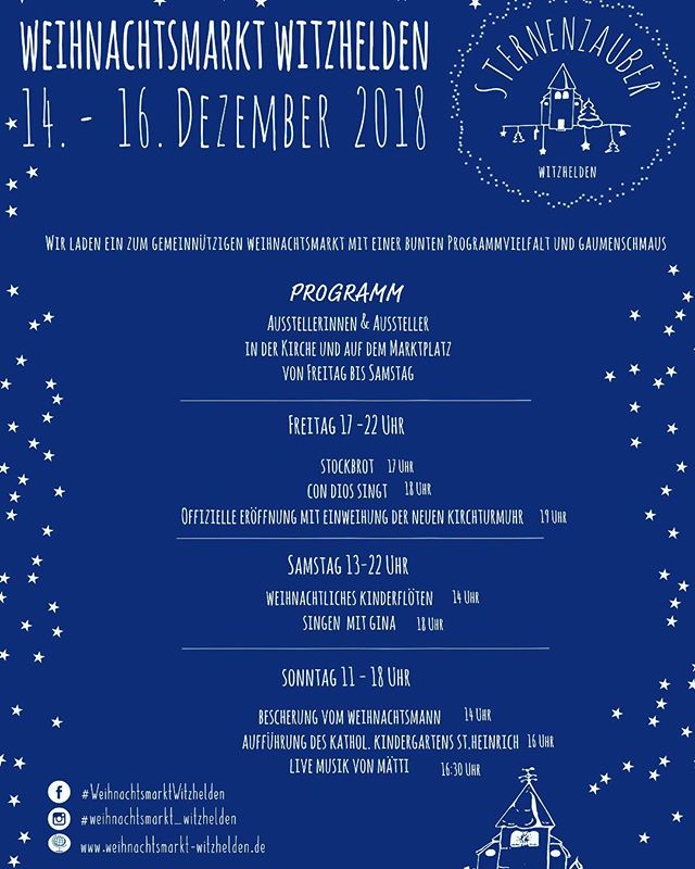 Das Programm steht 🙋🏼&zwj;♀️ #weihnachtsmarkt #witzhelden #adventszeit #besinnlich #gl&uuml;hwein #familie #freunde