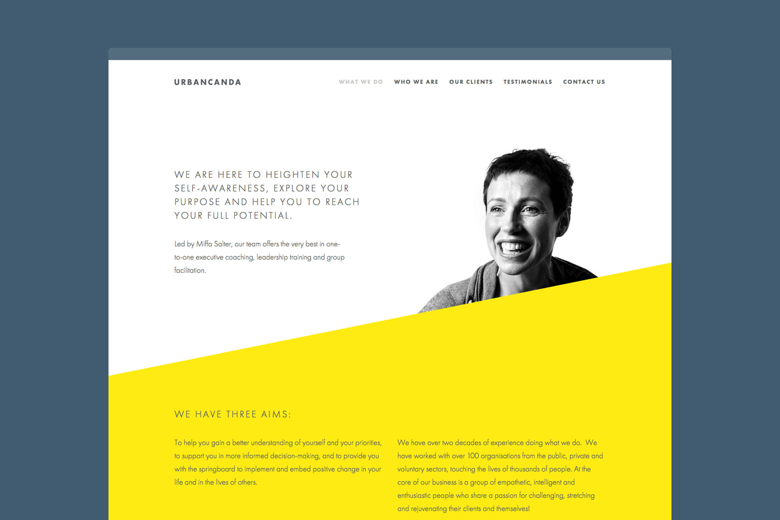 Modern affordable web design for Urbancanda London