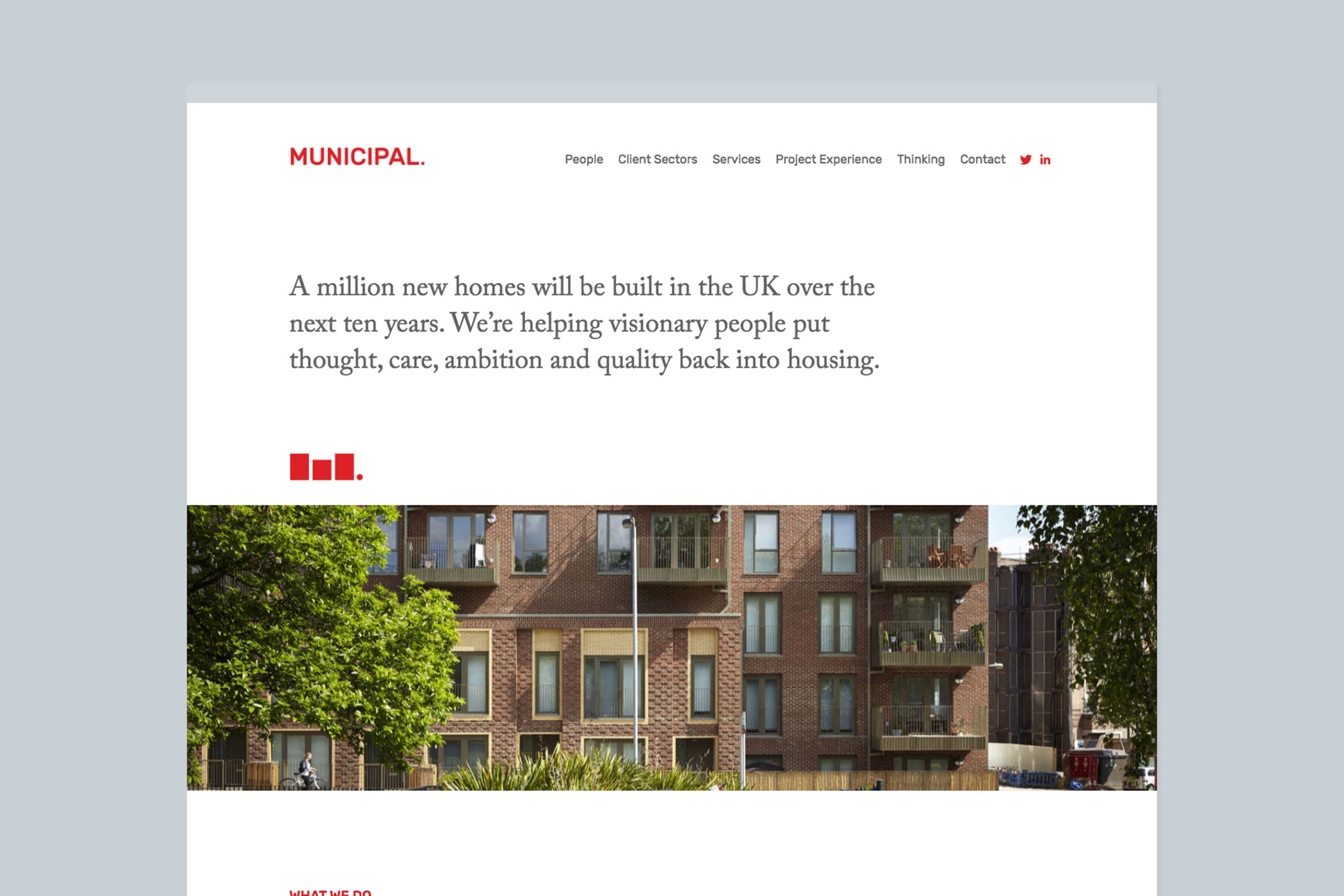 Modern bespoke website design for Municipal