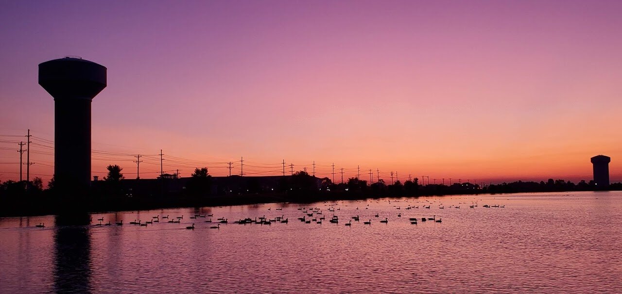 Sunrise at Voice of America Lake.