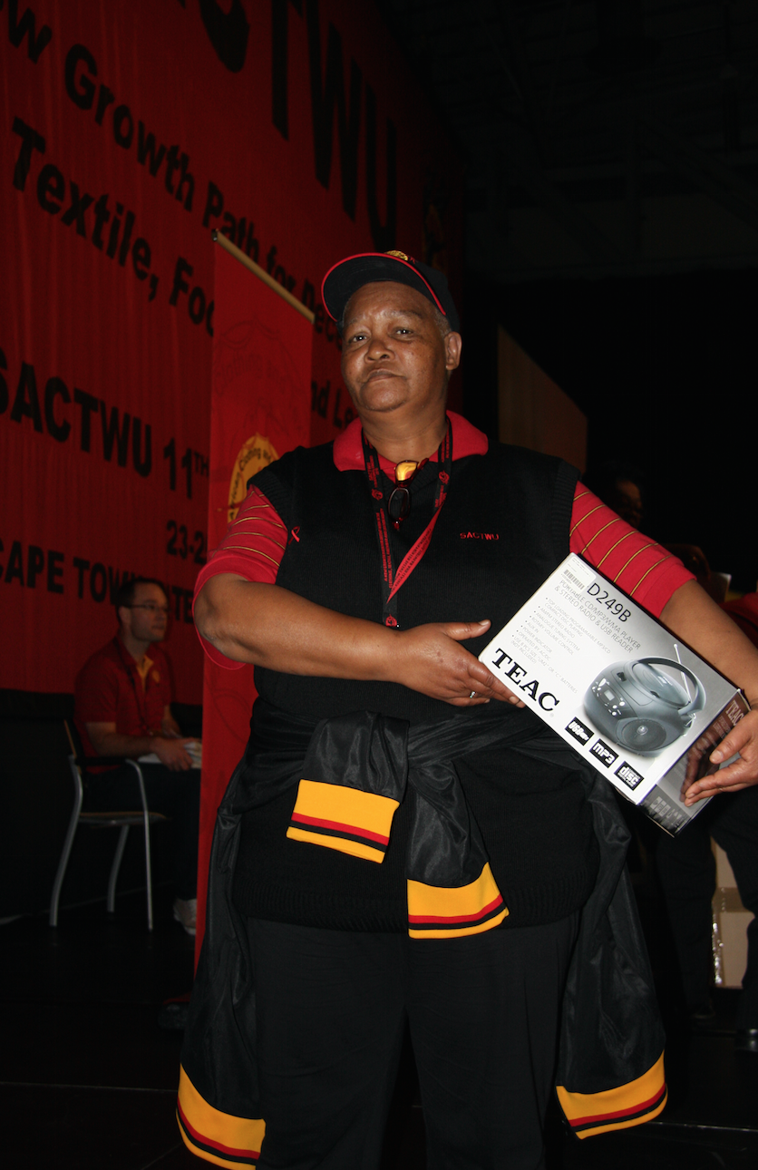 Marie at Congress in 2010 collecting a prize.