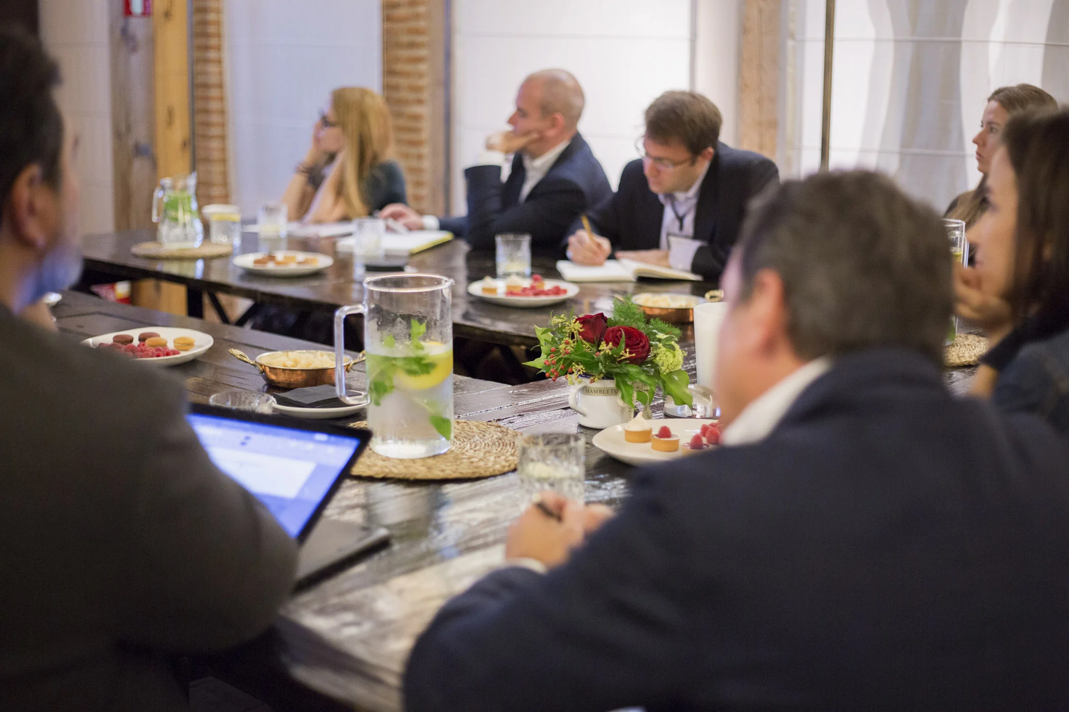 Advisory board members in session, convened by Felino