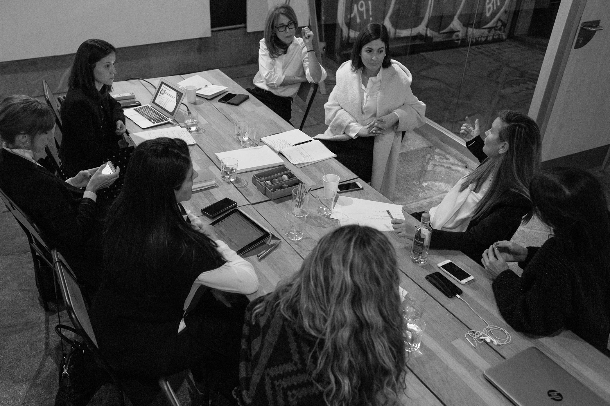 Advisory board members in session, convened by Felino
