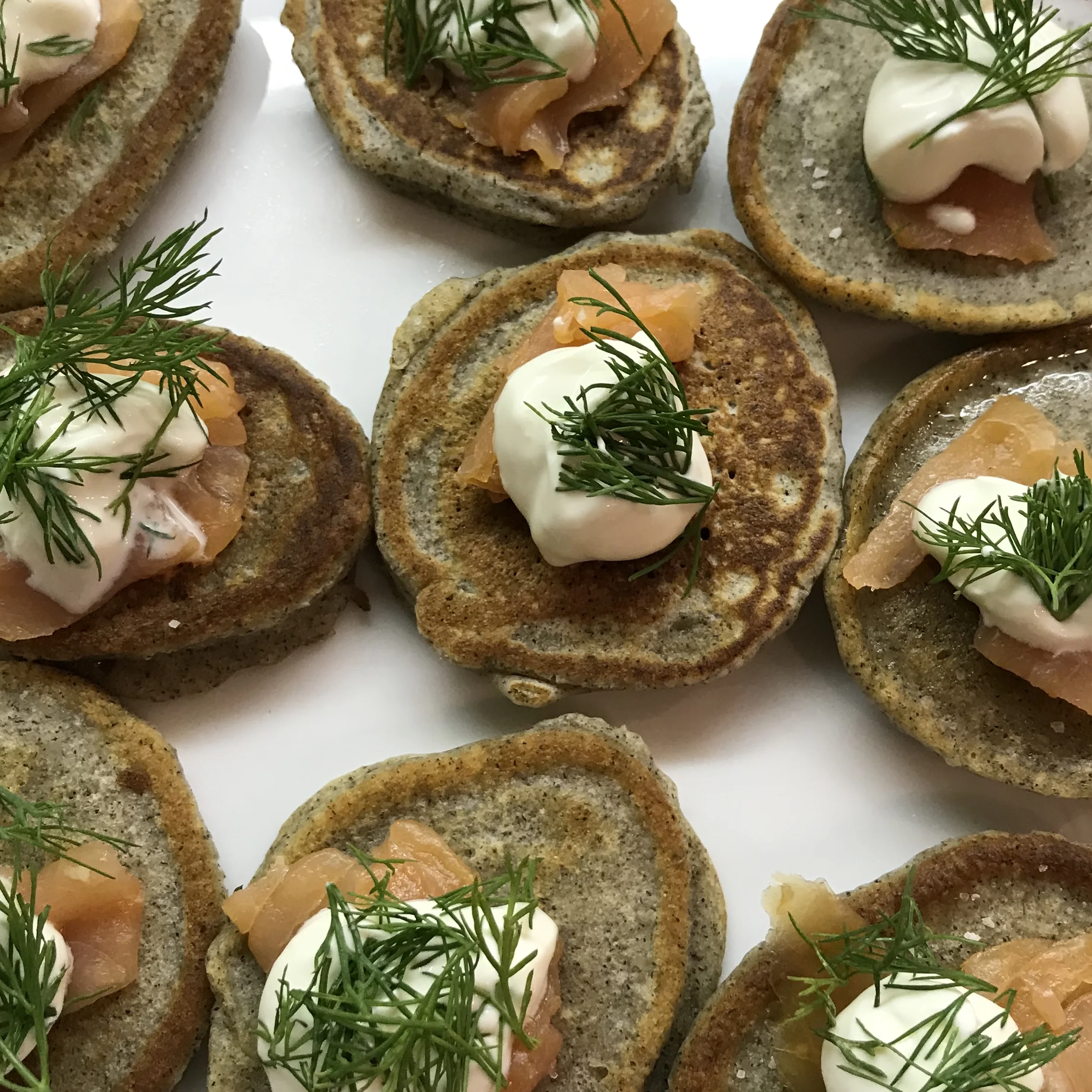 Blinis with Smoked Salmon . Barefoot in Paris . Week 2