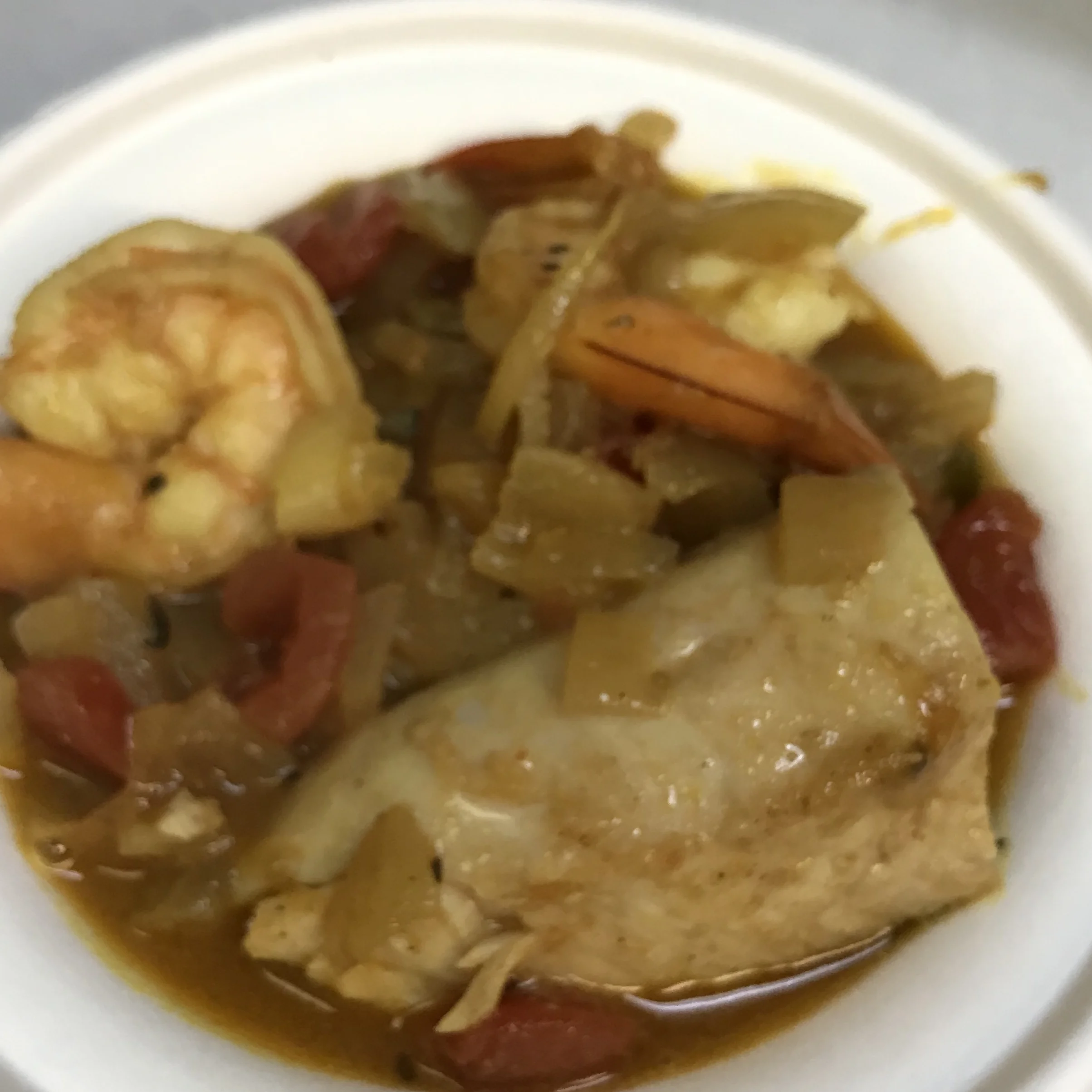 Shrimp & Swordfish Curry . Cooking for Jeffrey . Week 18