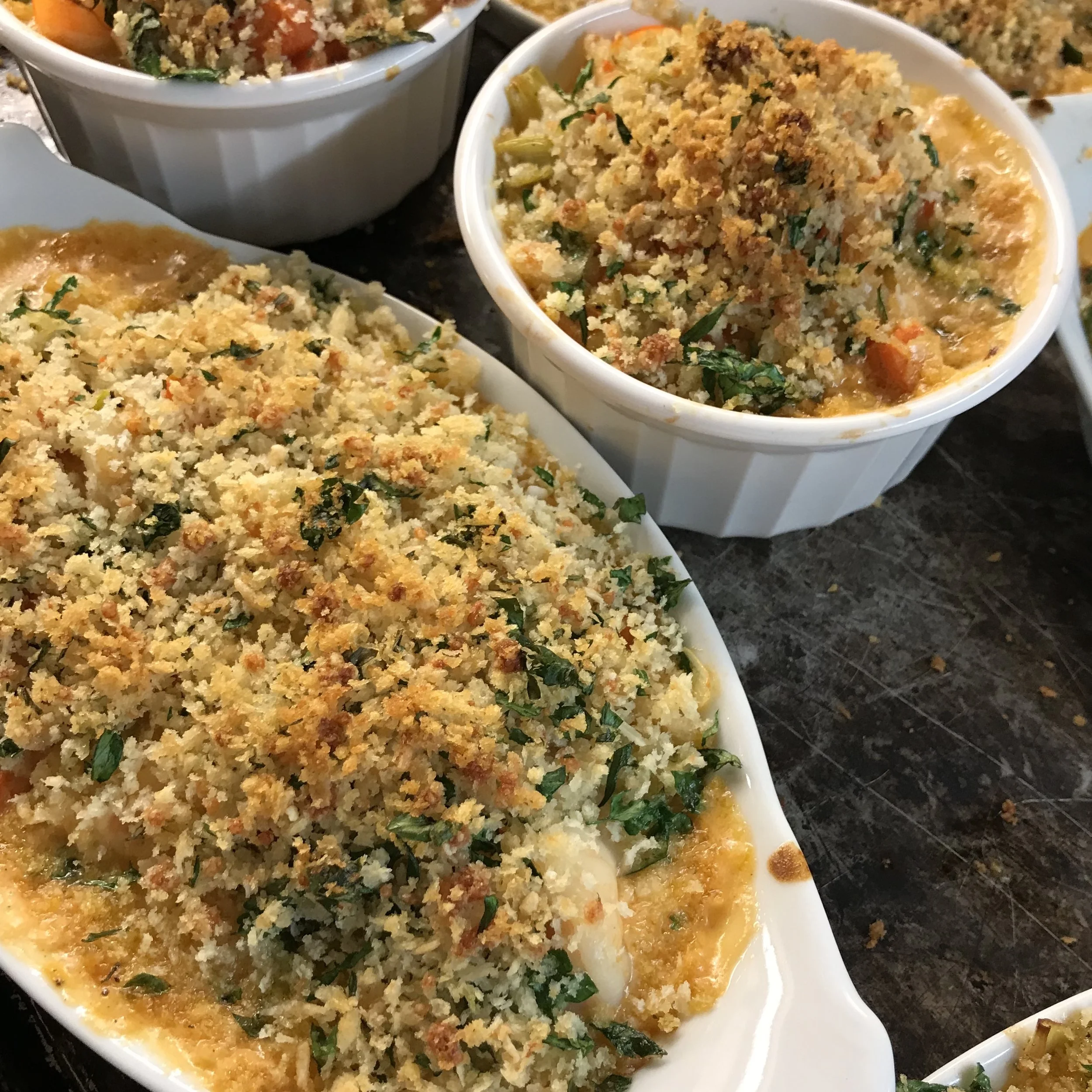 Seafood Gratin . At Home . Week 34