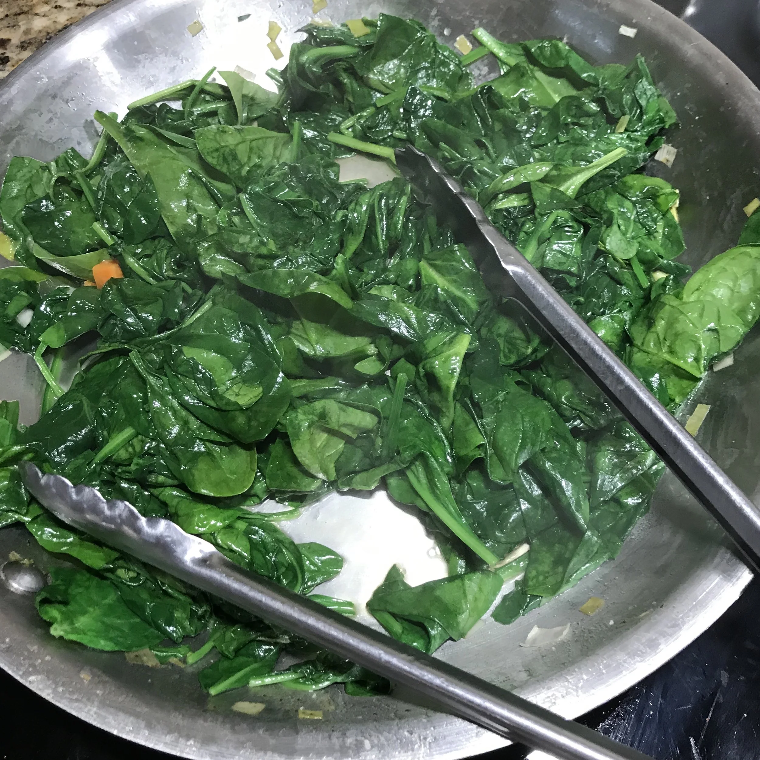 Garlic Sautéed Spinach . Family Style . Week 34